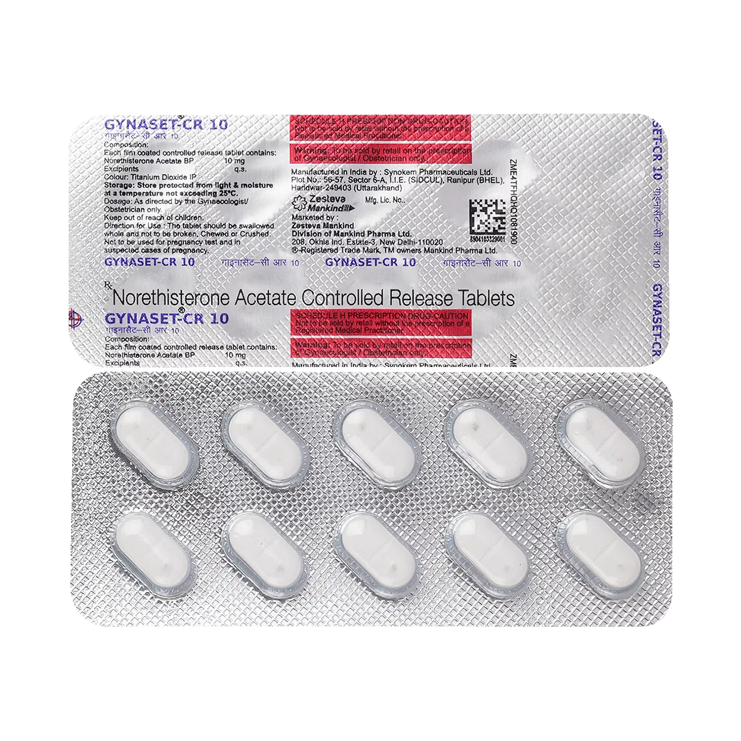 Gynaset 10mg Tablet CR