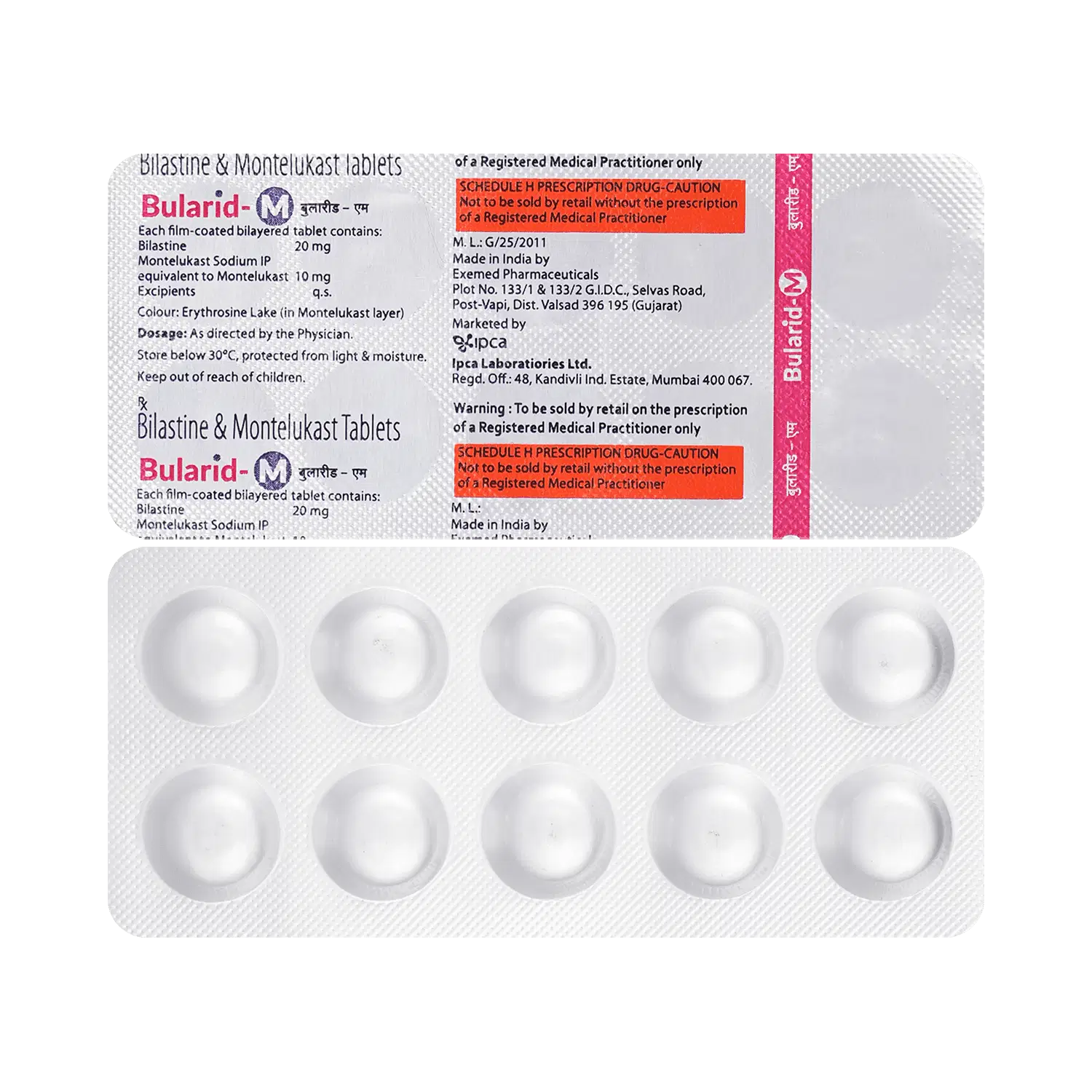 Bularid M 20mg/10mg Tablet