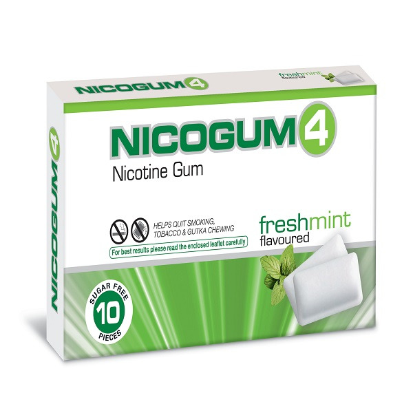 Nicogum 4 Nicotine Gum Chewing Gums Fresh Mint Sugar Free