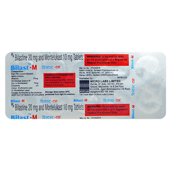 Bilashine M 20mg/10mg Tablet