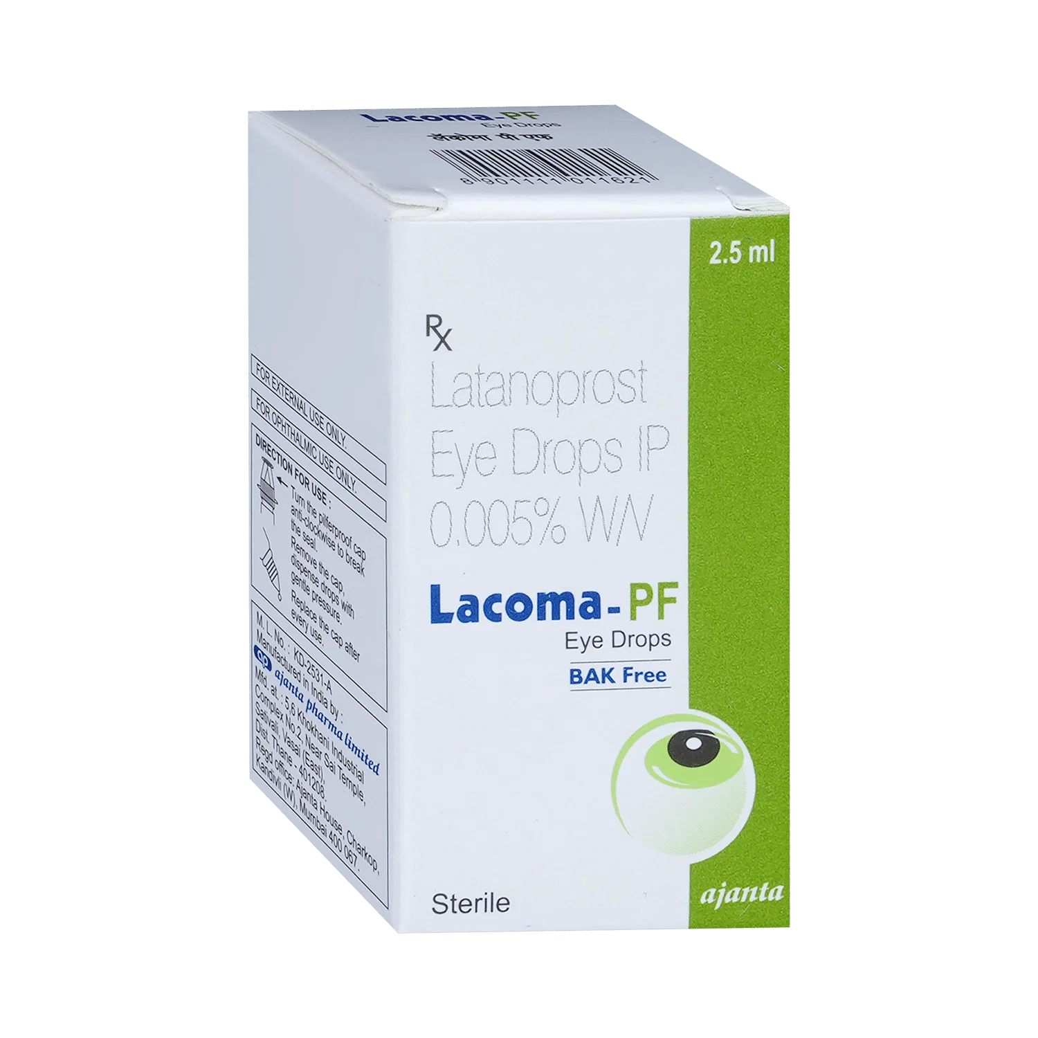 Lacoma PF Eye Drop BAK Free