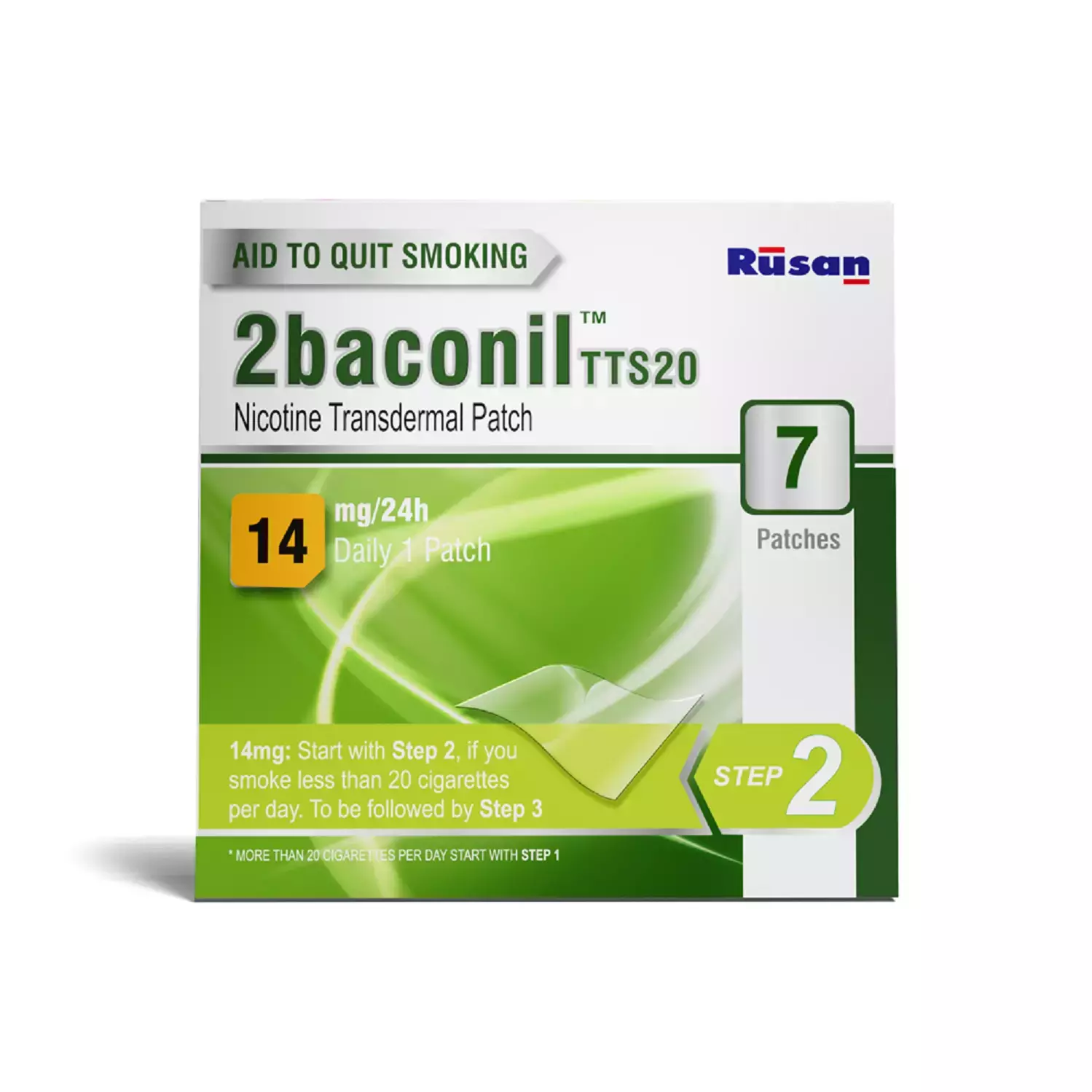 2baconil 14mg Nicotine Transdermal Patch Step 2