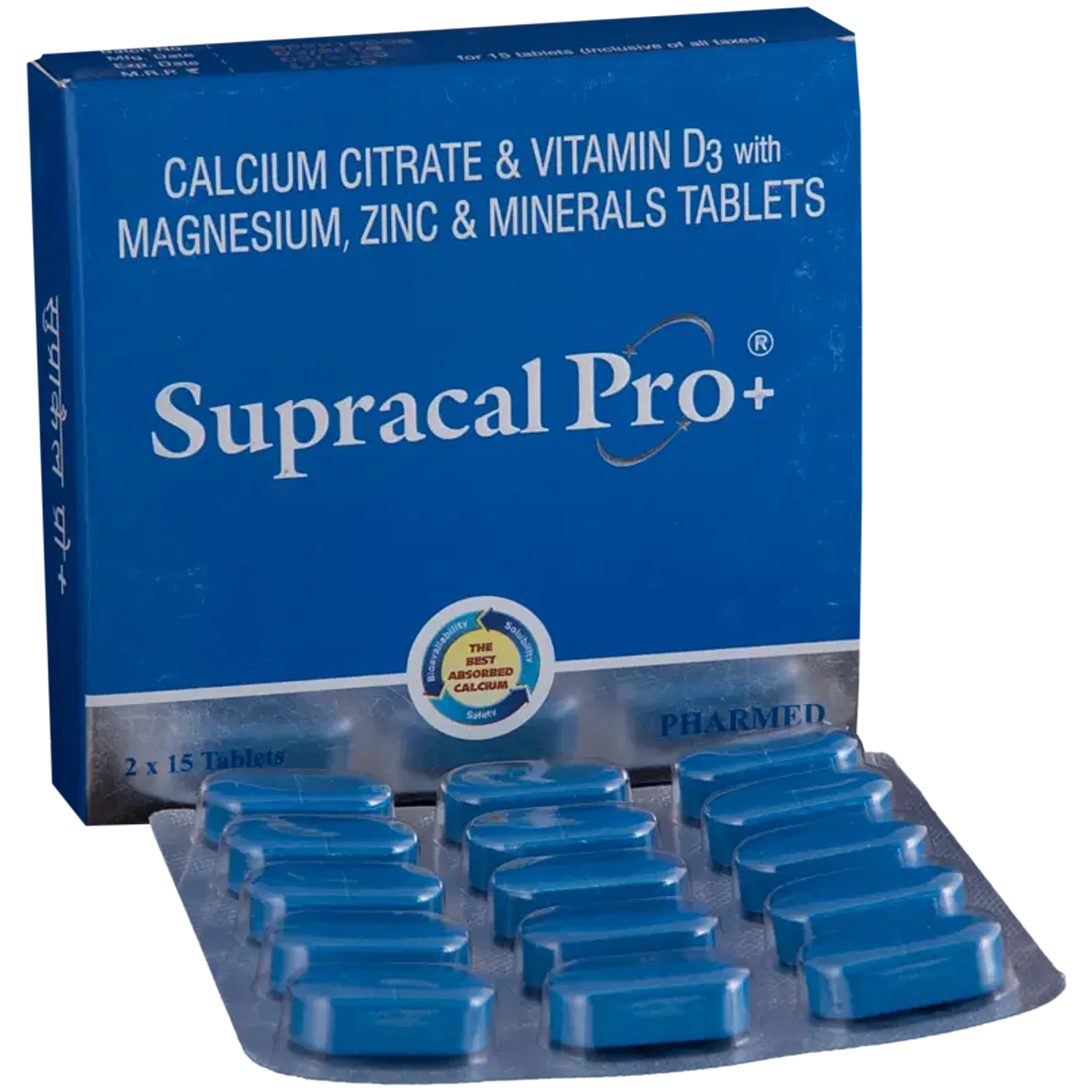 Supracal Pro+ Tablet with Calcium, Vitamin D3, Magnesium, Zinc & Minerals Tablet