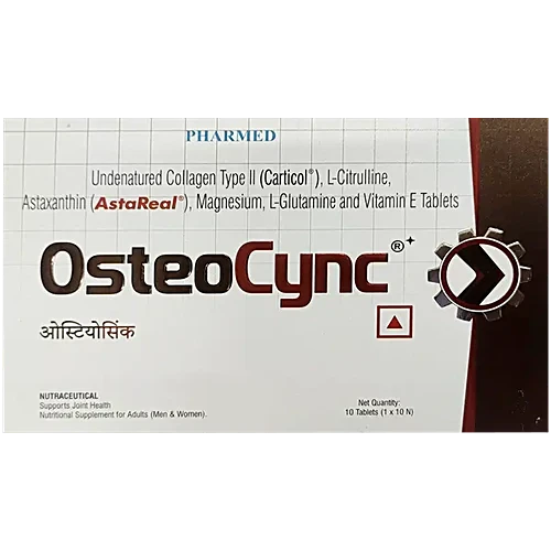 Osteocync Tablet with Collagen, Magnesium, Glutamine & Vitamin E | For Joint Health | Minerals & Vitamins Blend