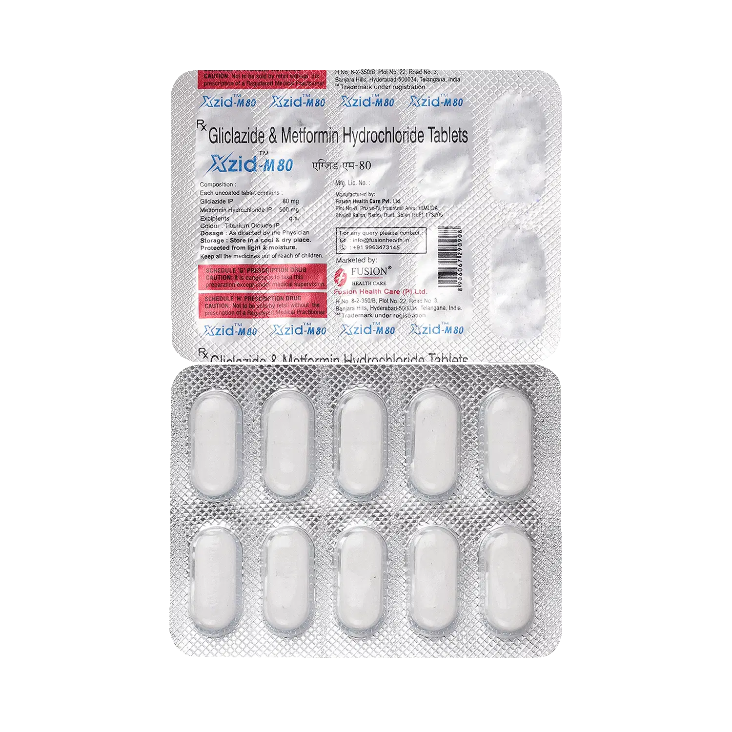 Xzid M 80mg/500mg Tablet XR