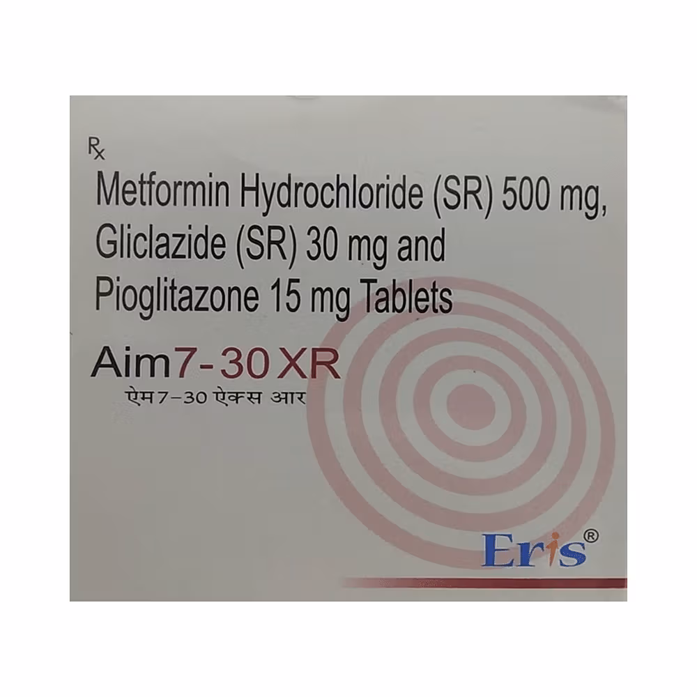 Aim7 30mg/15mg/500mg Tablet XR