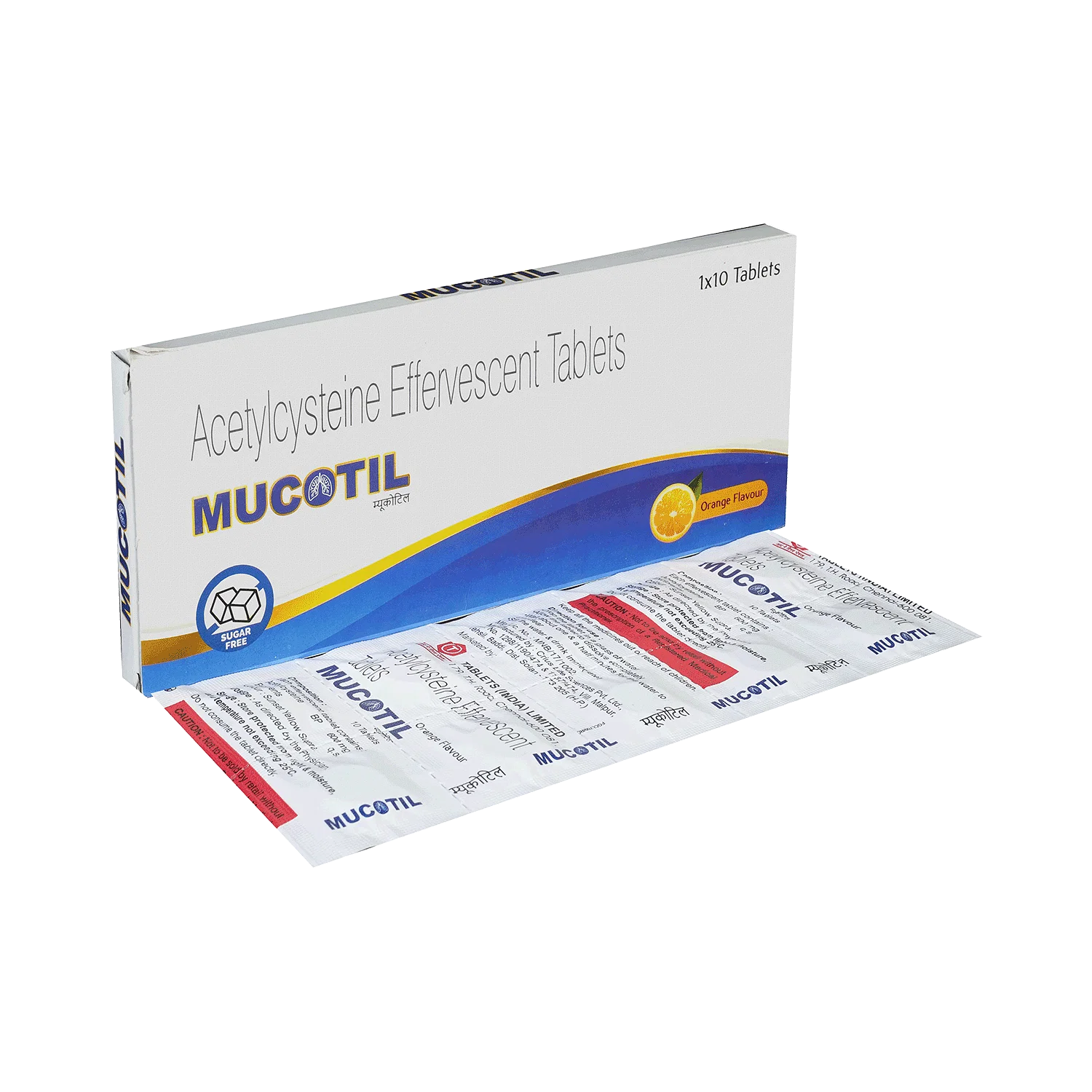 Mucotil Effervescent Tablet Orange