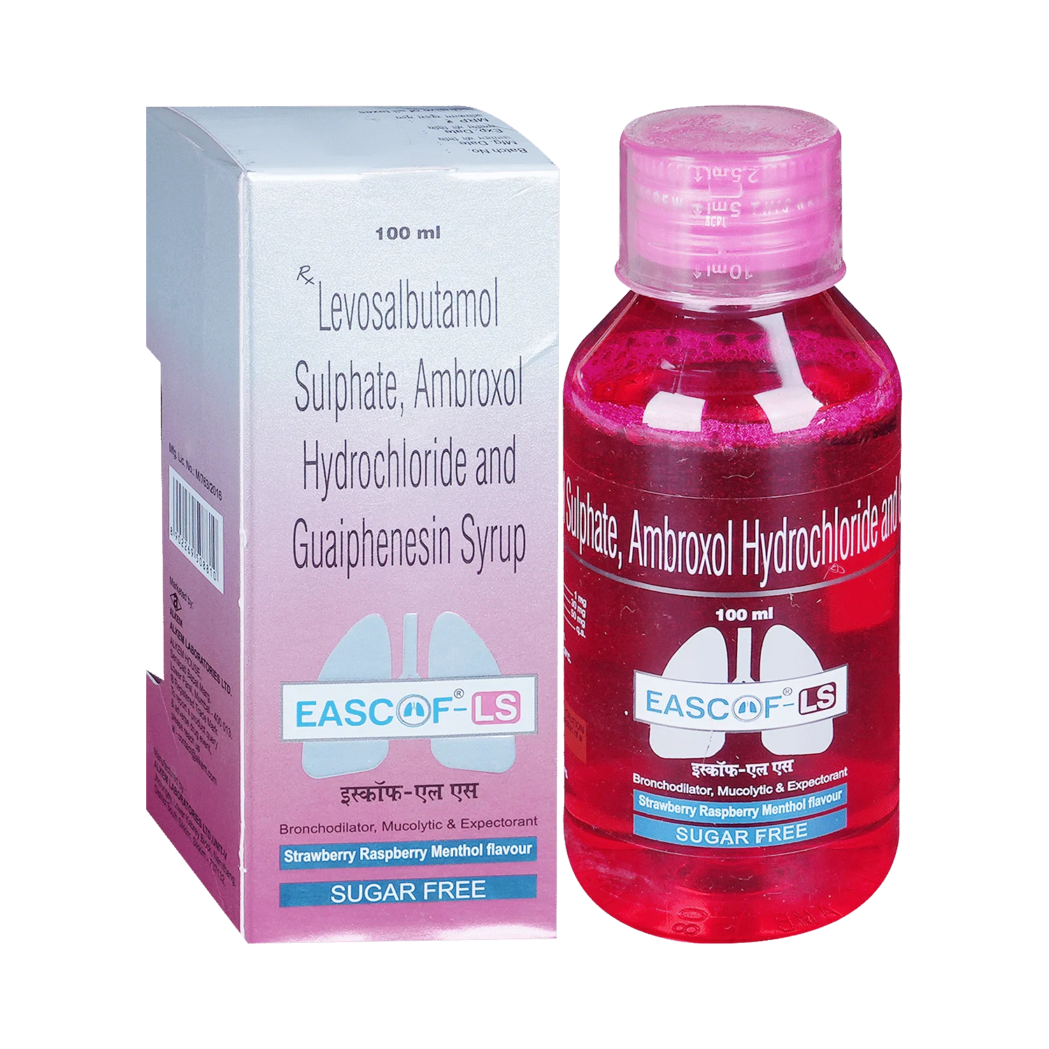 Eascof-LS Syrup Strawberry Raspberry Menthol Sugar Free