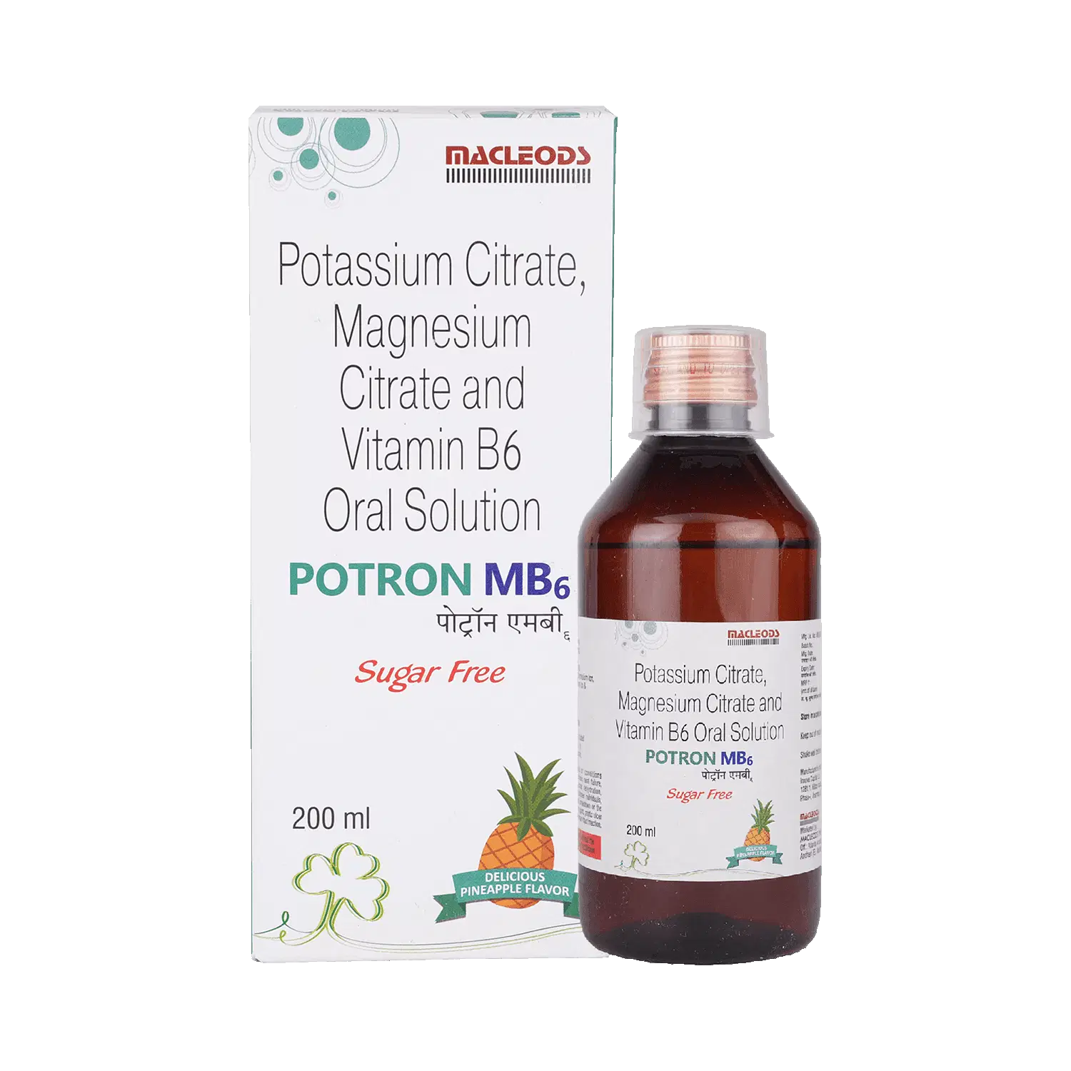 Potron MB6 Oral Solution Delicious Pineapple Sugar Free