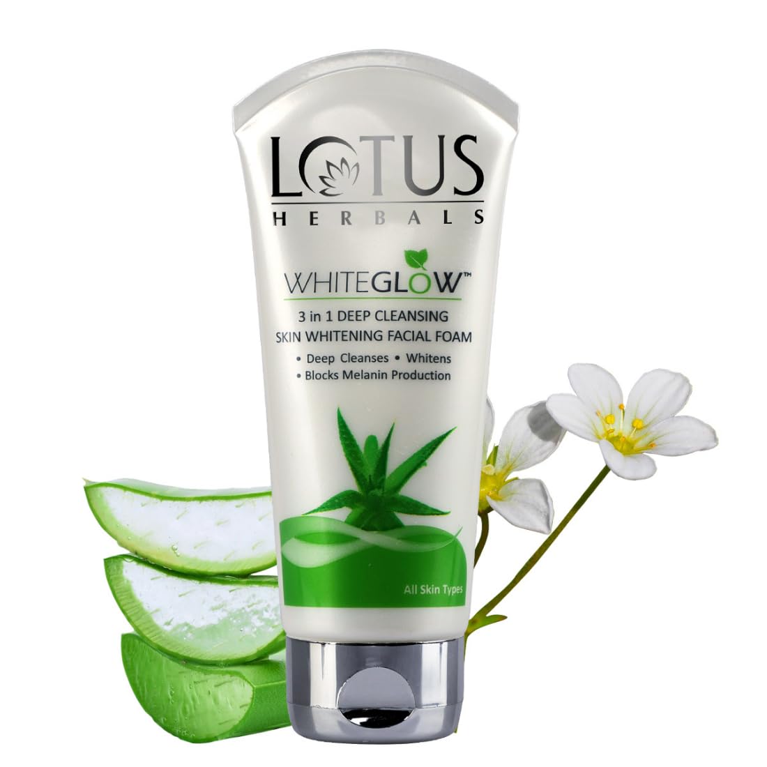 Lotus Herbals WhiteGlow 3 in 1 Deep Cleansing Skin Whitening Facial Foam