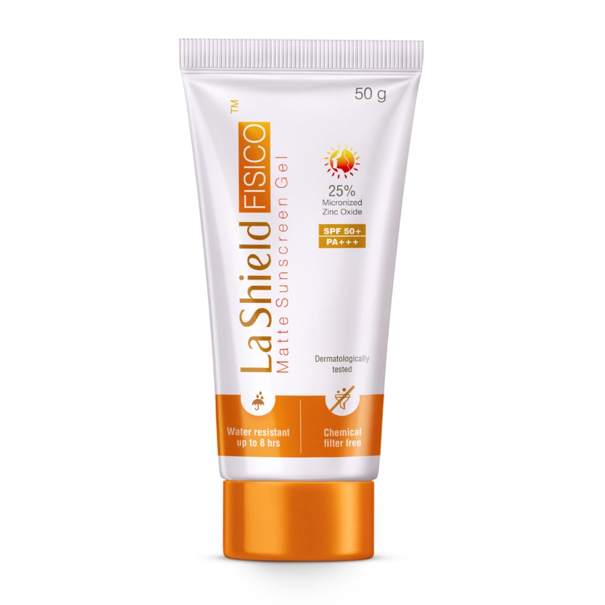 La Shield Fisico Matte SPF 50 PA+++ Sunscreen Gel | Water-Resistant & Paraben-Free