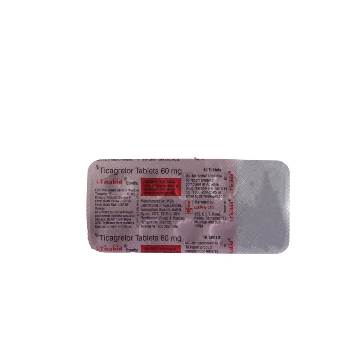 Ticabid 60mg Tablet