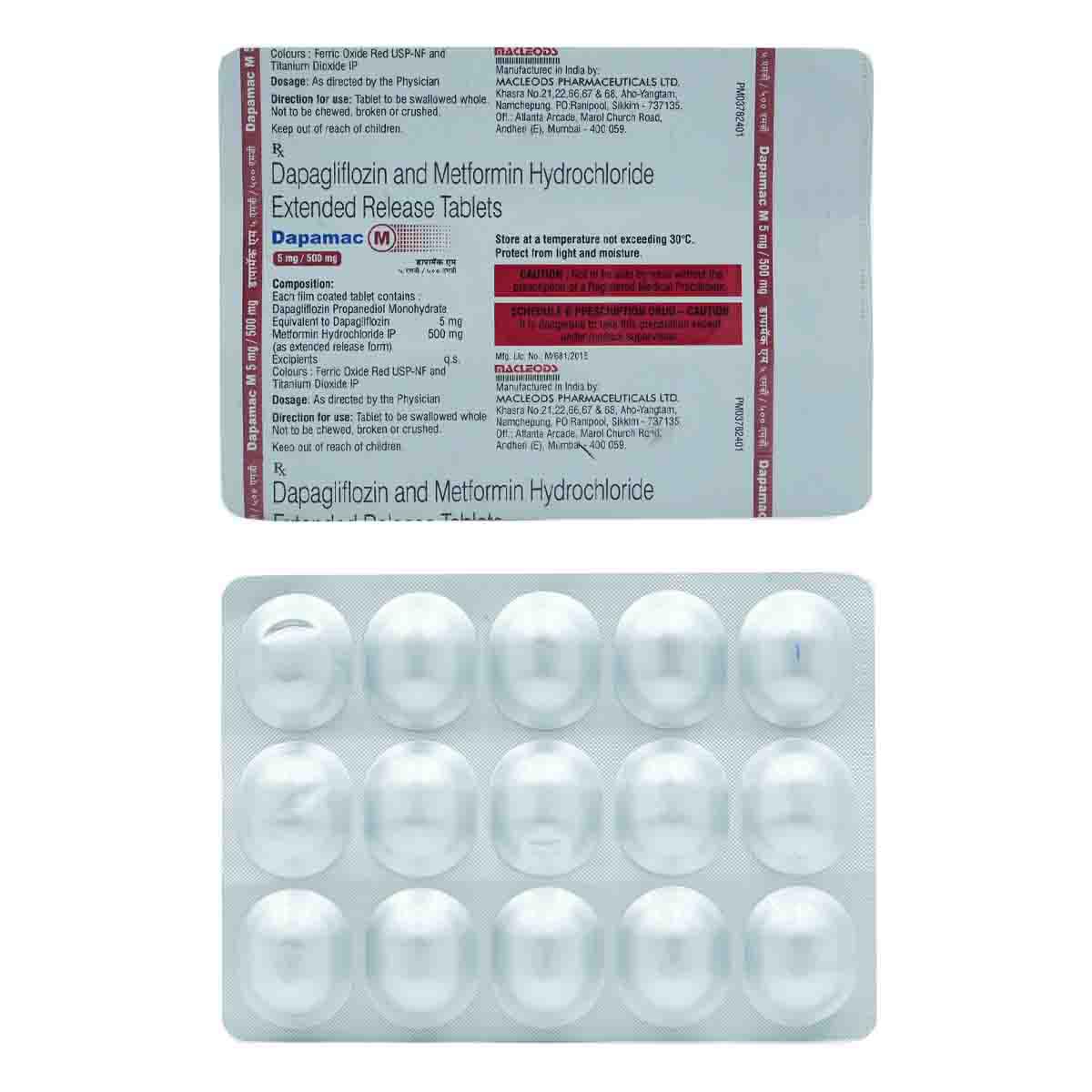 Dapamac M 5mg/500mg Tablet ER