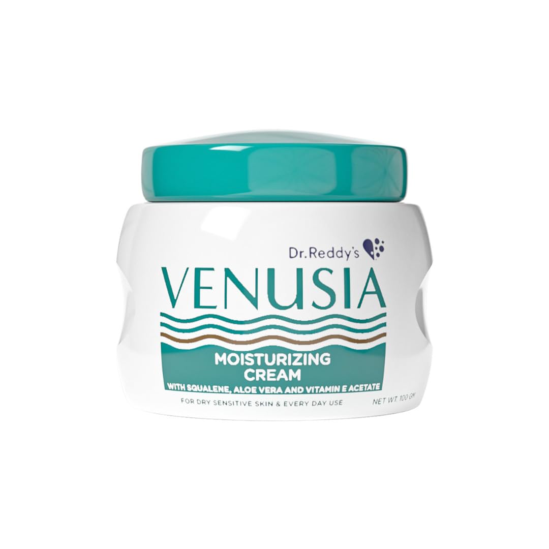 Venusia Moisturizing Cream with Squalene, Aloe Vera & Vitamin E | Face Care Product for Dry & Sensitive Skin 100gm