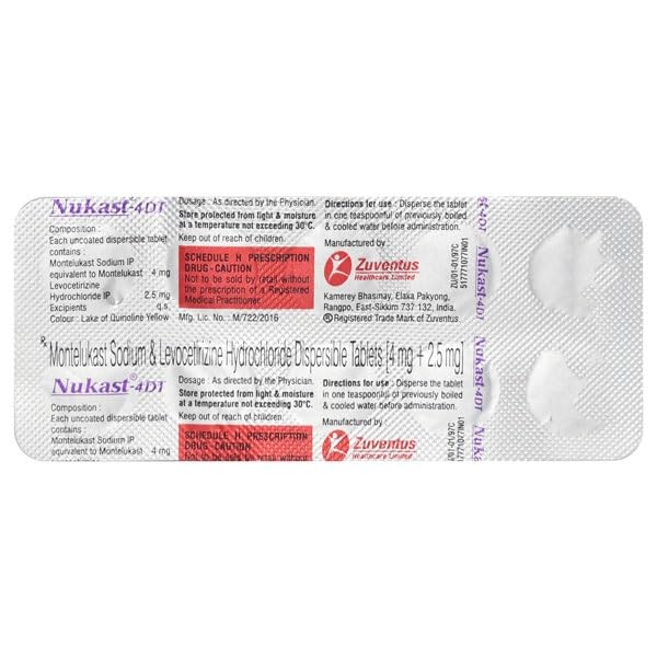 Nukast 2.5mg/4mg Tablet DT