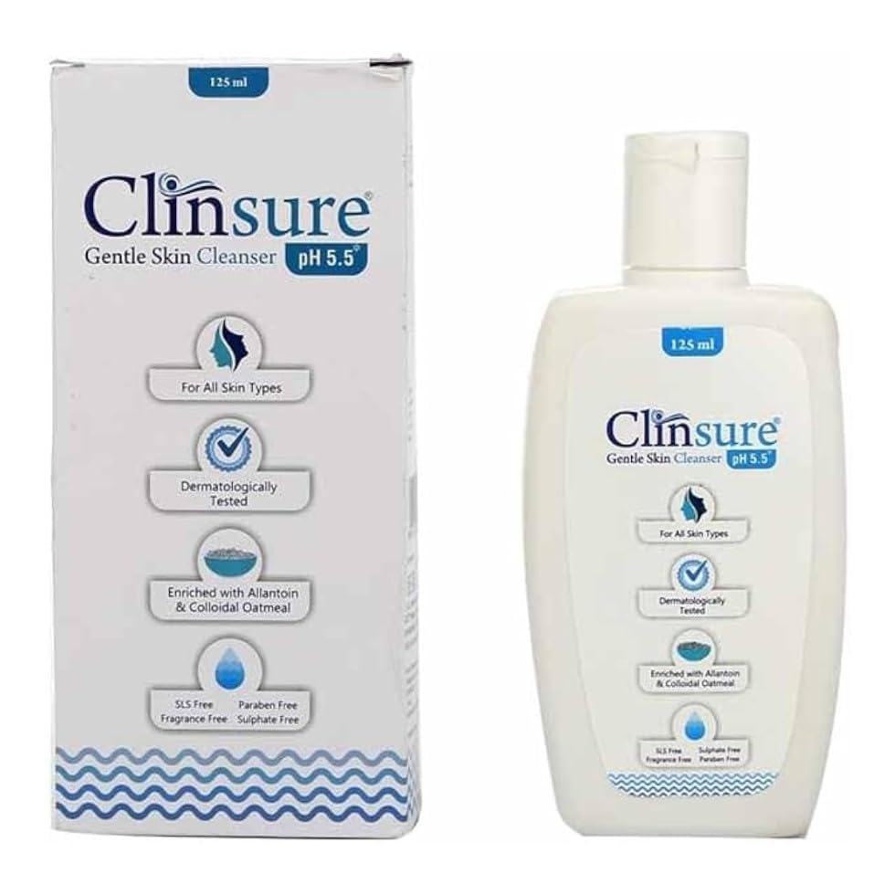 Clinsure Gentle Skin Cleanser with pH 5.5 | All Skin Types | Paraben & Sulphate-Free