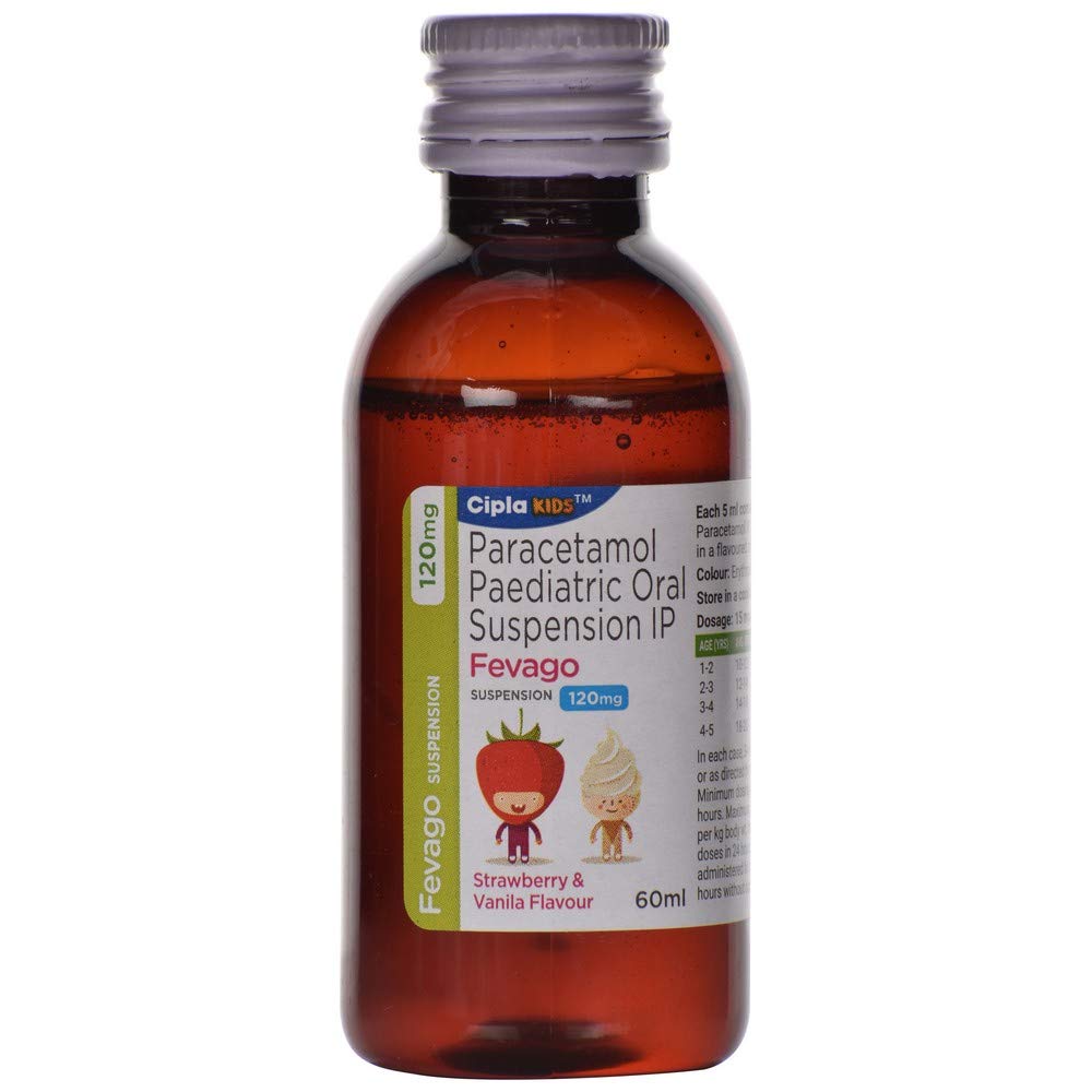 Fevago 120mg Oral Suspension Strawberry