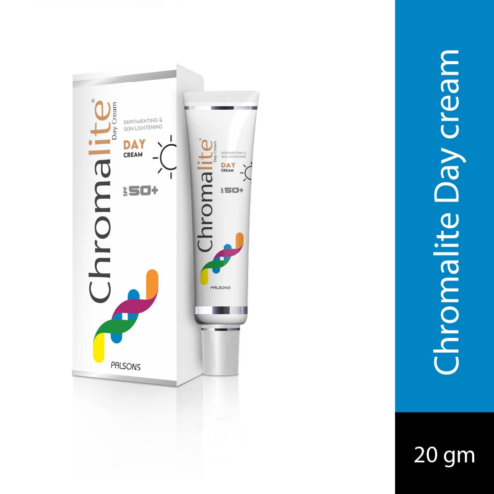 CHROMALITE LIGHTENING DAY CREAM 20 GM with Vitamin E and Powerful Antioxidants, Moisturizes throughout the day SPF 50 for Dark Spots, Skin Protection and Radiant Glow.