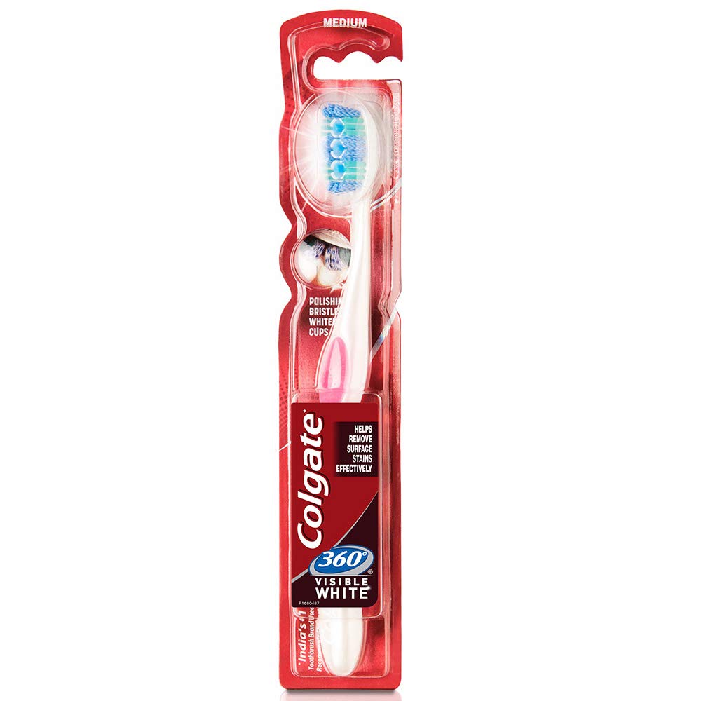 Colgate 360 Visible White Toothbrush Medium