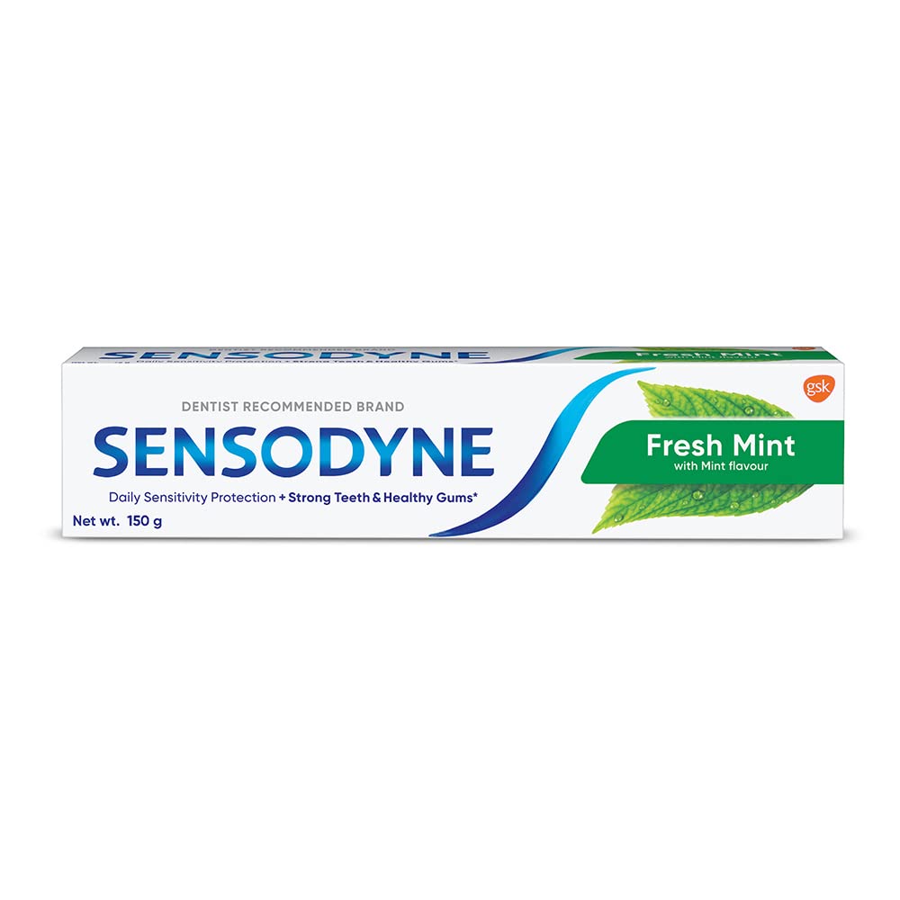 Sensodyne Fresh Mint Sensitive Toothpaste | For Strong Teeth & Healthy Gums 150gm