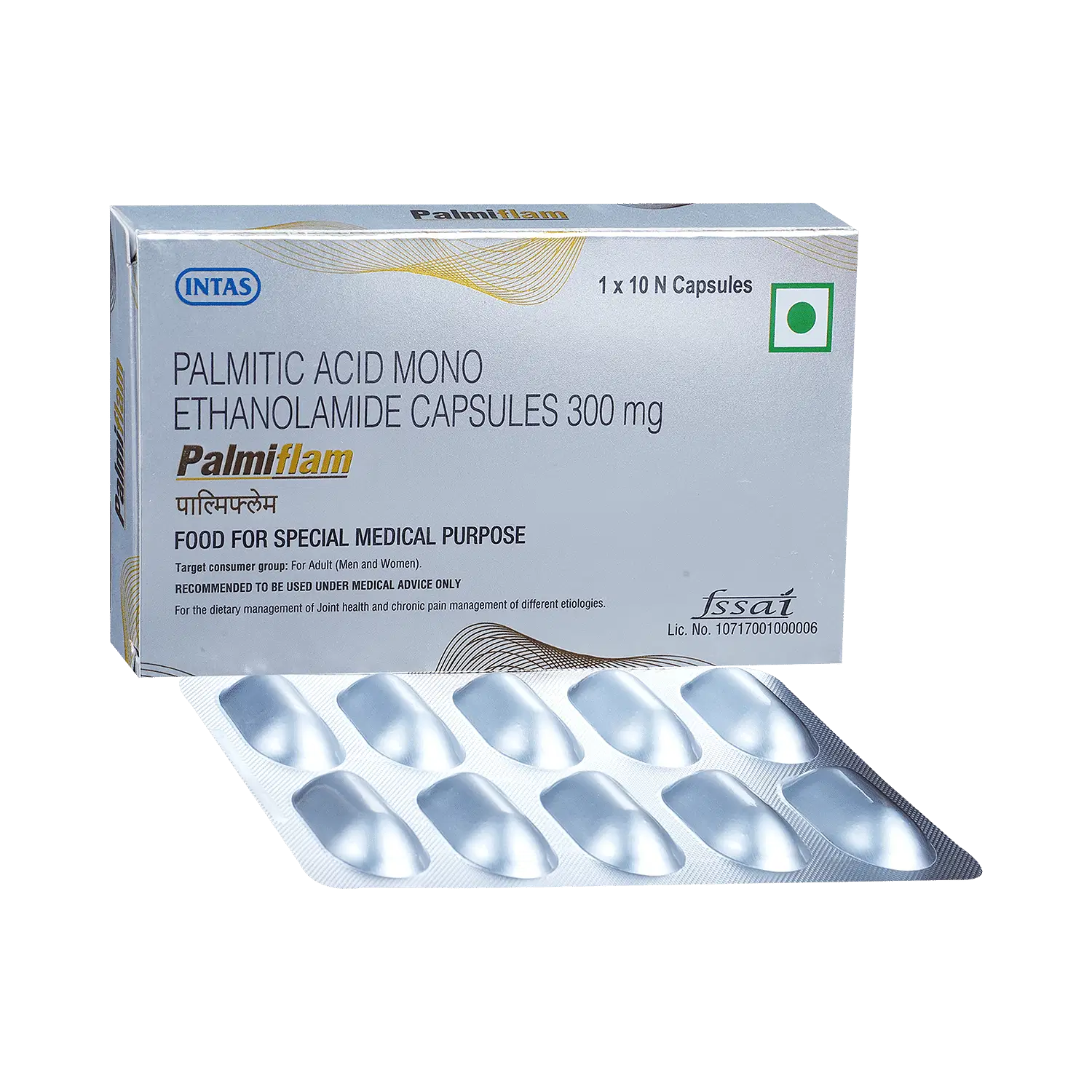 Palmiflam Palmitic Acid Mono Ethanolamide Capsule for Joint Health