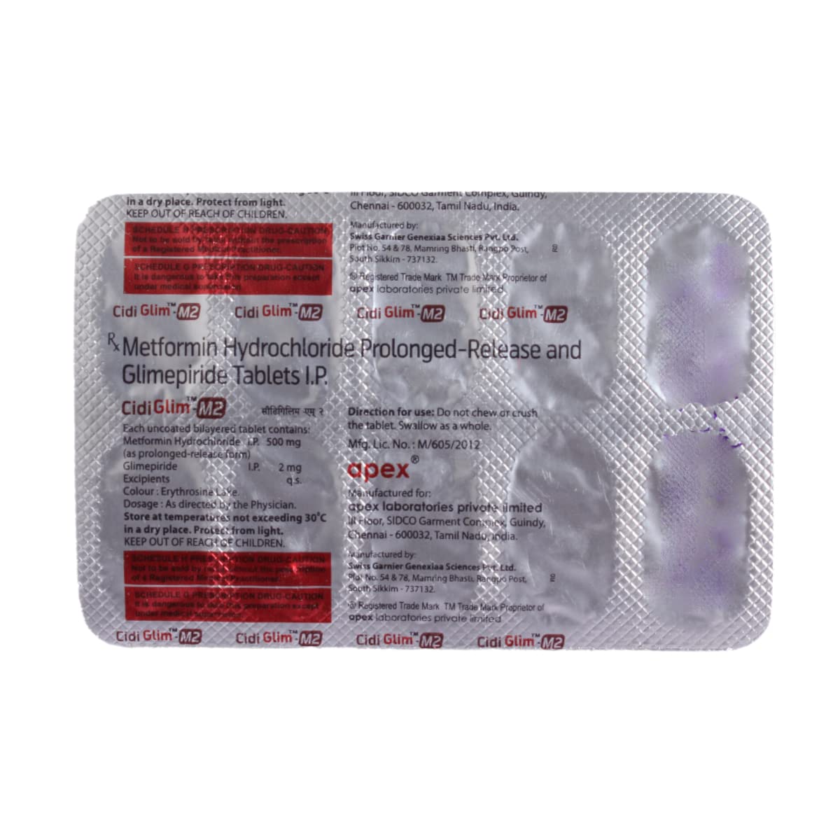 Cidiglim M 2mg/500mg Tablet