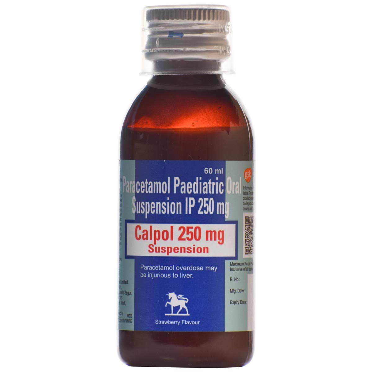 Calpol 250mg Paediatric Oral Suspension Strawberry