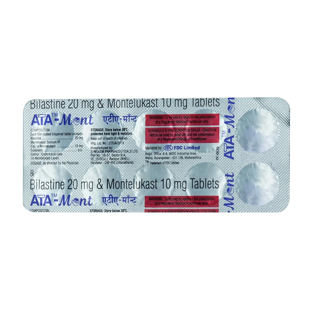 Ata Mont 20mg/10mg Tablet