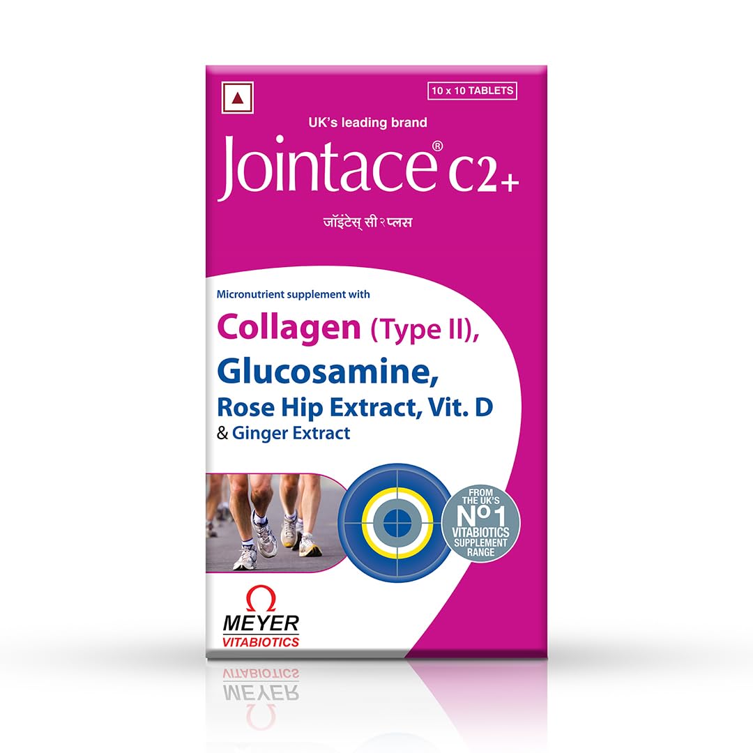 Jointace C2 Plus Tablet with Collagen (Type II), Glucosamine, Rosehip Extract, Vitamin D & Ginger Extract