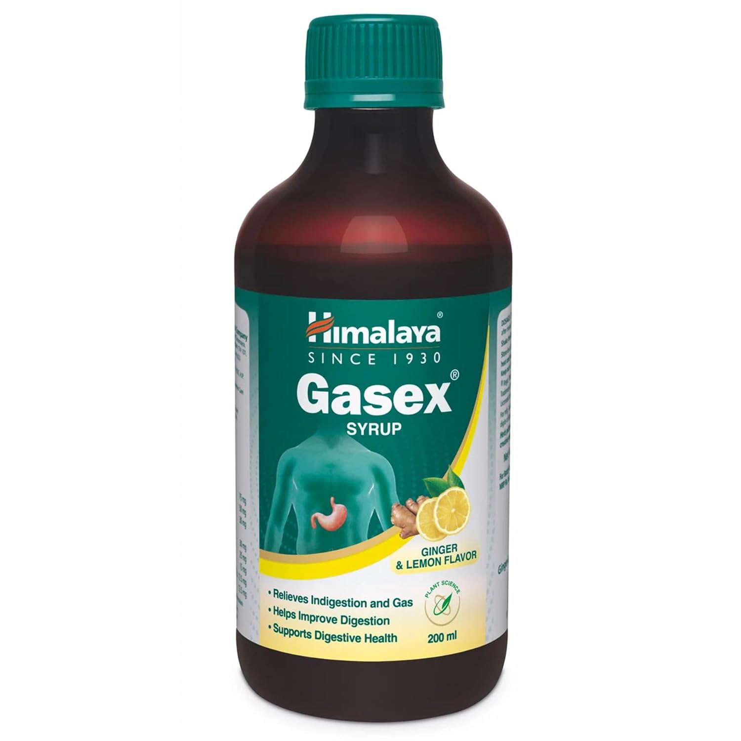 Himalaya Gasex Syrup ( Ginger Lemon Flavor) | Digestive Wellness| Improves Digestion Syrup Lemon Ginger