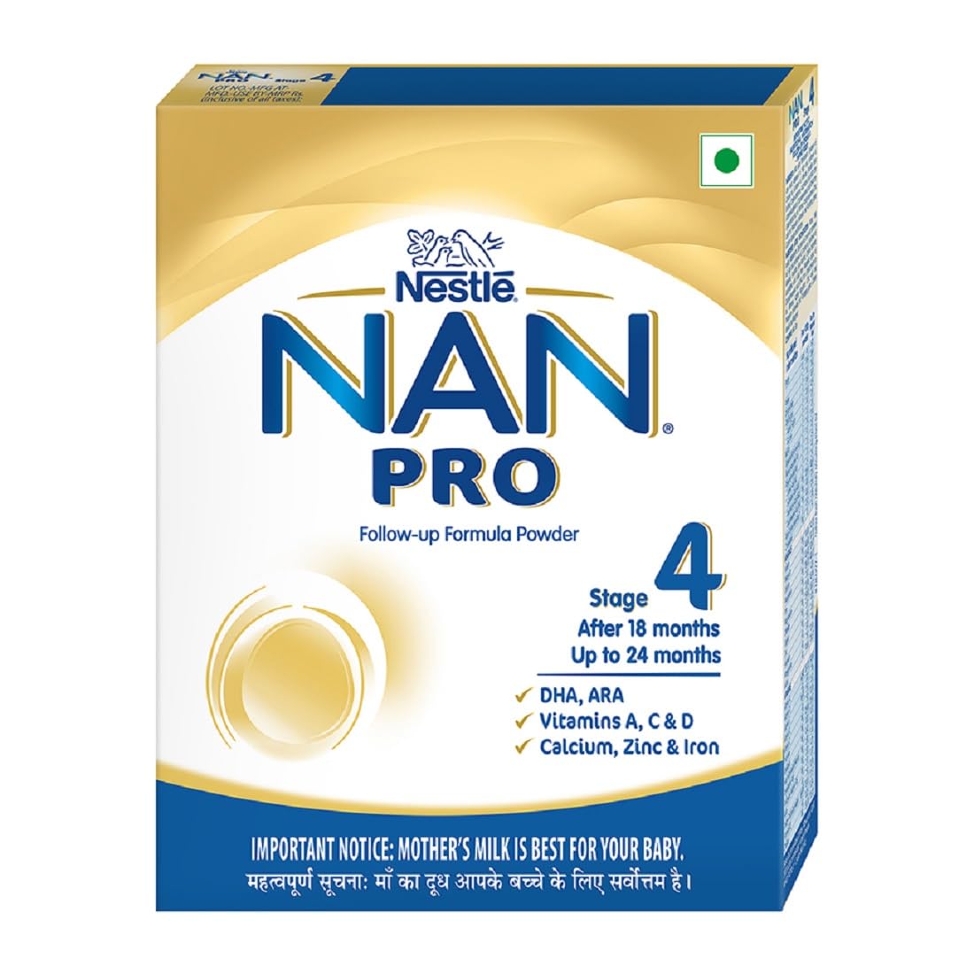 Nestle Nan Pro 4 Follow-Up Formula for Older Infants | Powder with DHA, ARA, Vitamins, Calcium, Zinc & Iron