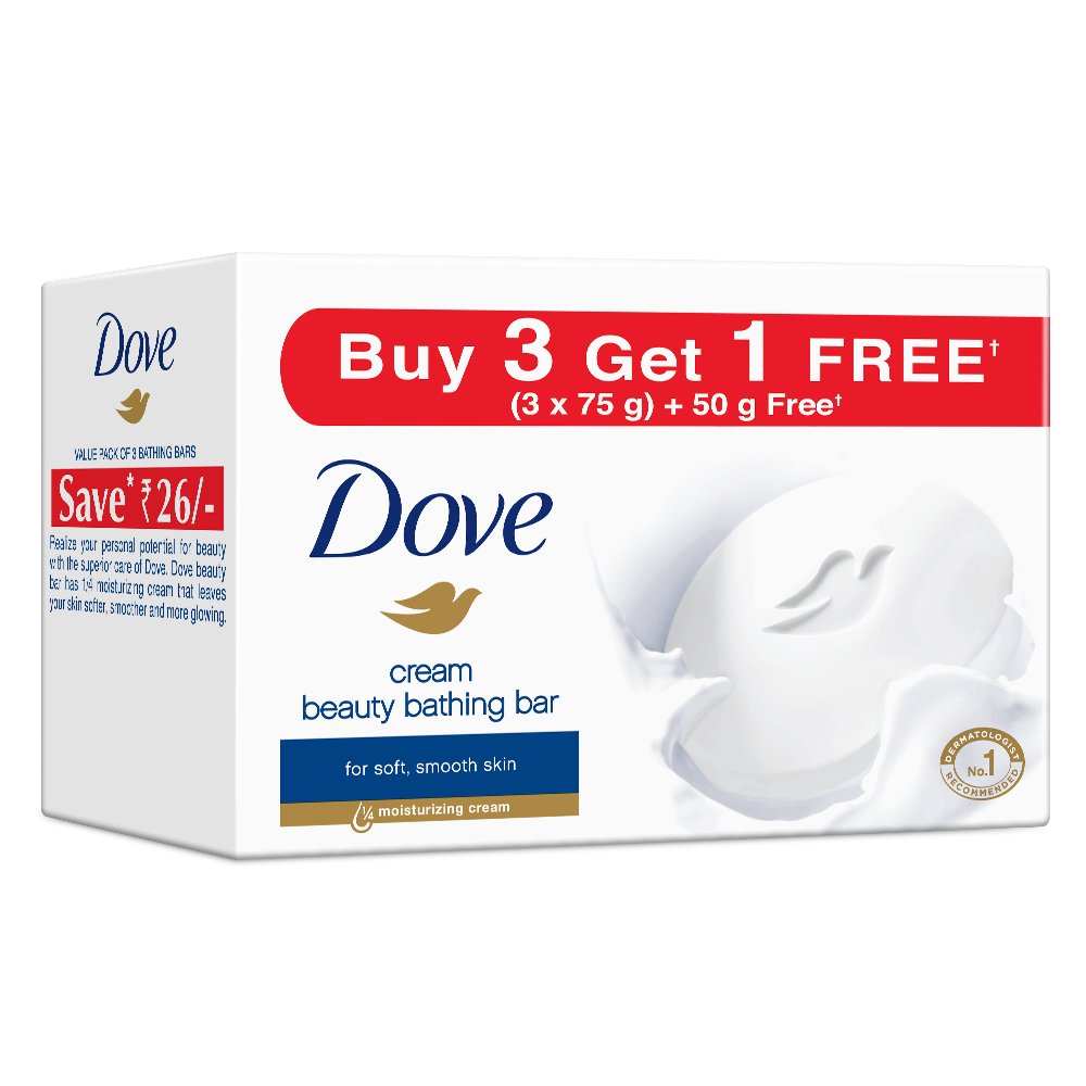 Dove Cream Beauty Bathing Bar (75gm Each)