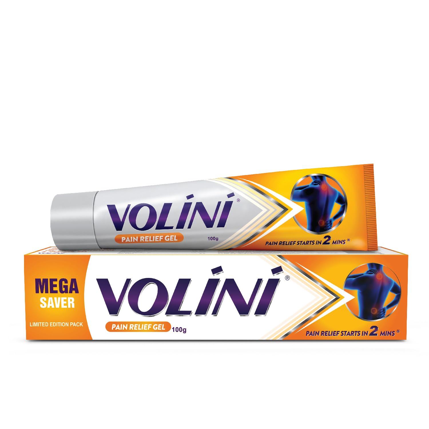 Volini Pain Relief Gel for Sprain, Muscle, Joint, Neck & Low Back Pain | Bone, Joint & Muscle Care 100gm