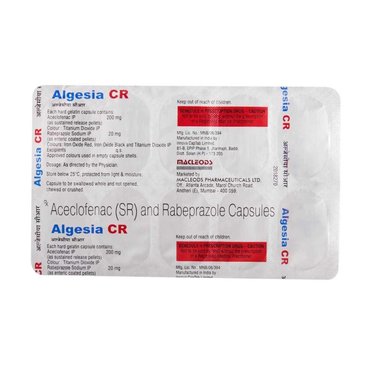 Algesia CR 200mg/20mg Capsule