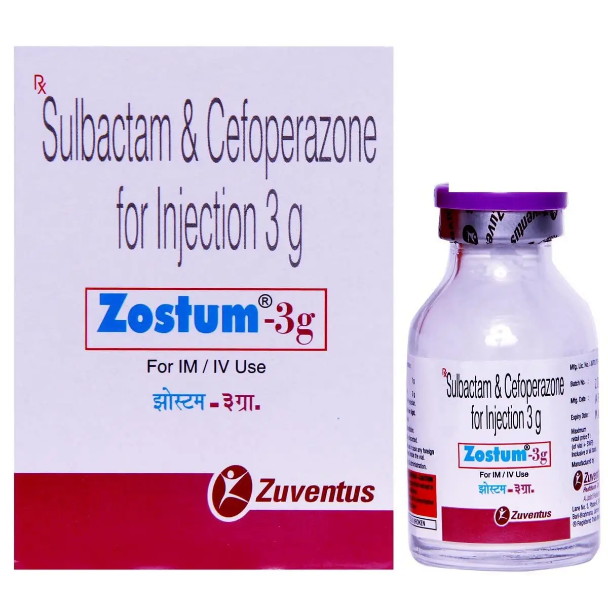 Zostum 2000 mg/1000 mg Injection