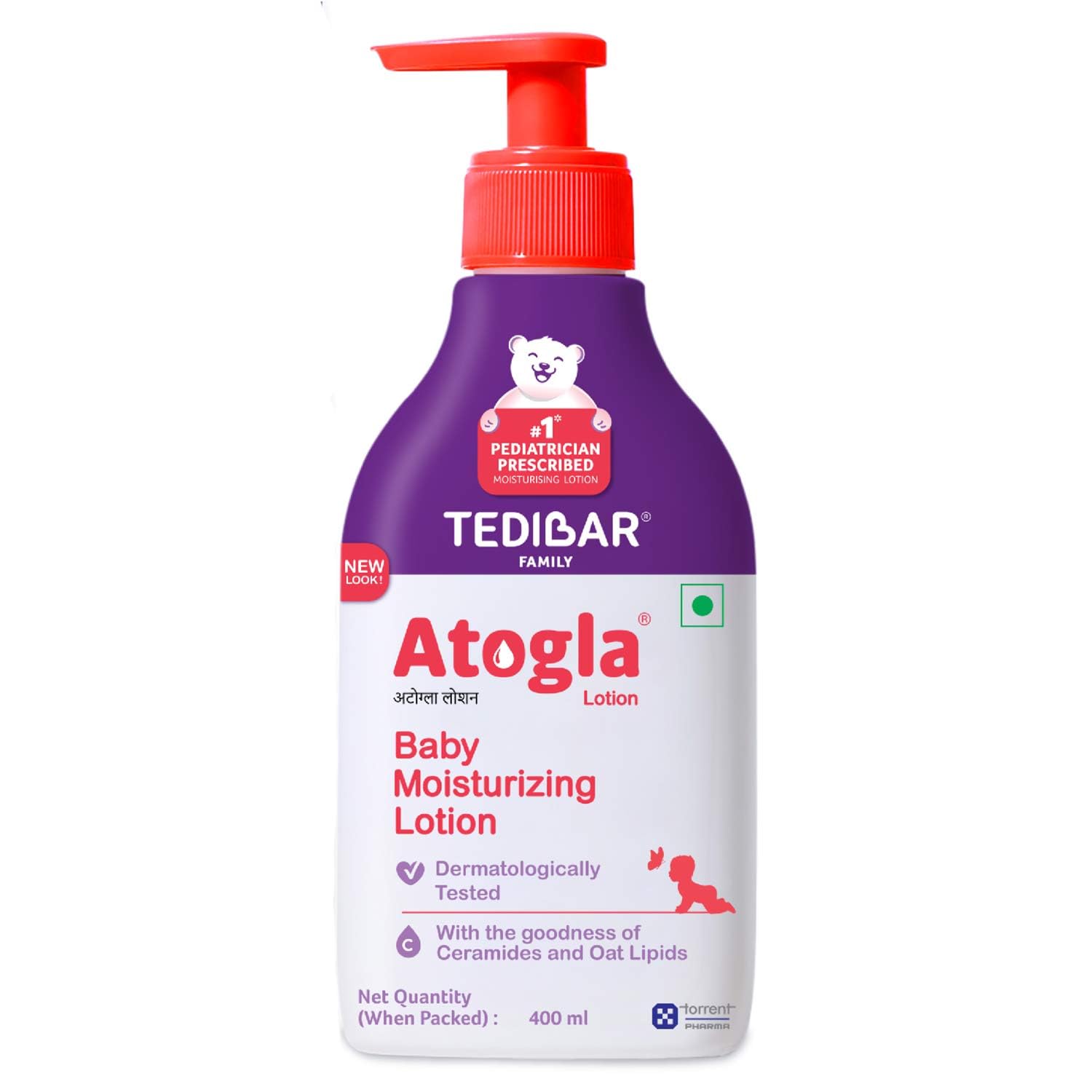 Tedibar Tedibar Atogla Baby Moisturizing Lotion with Ceramides & Oat Lipids | Derma Care | Paraben-Free | Dermatologically Tested 400ml