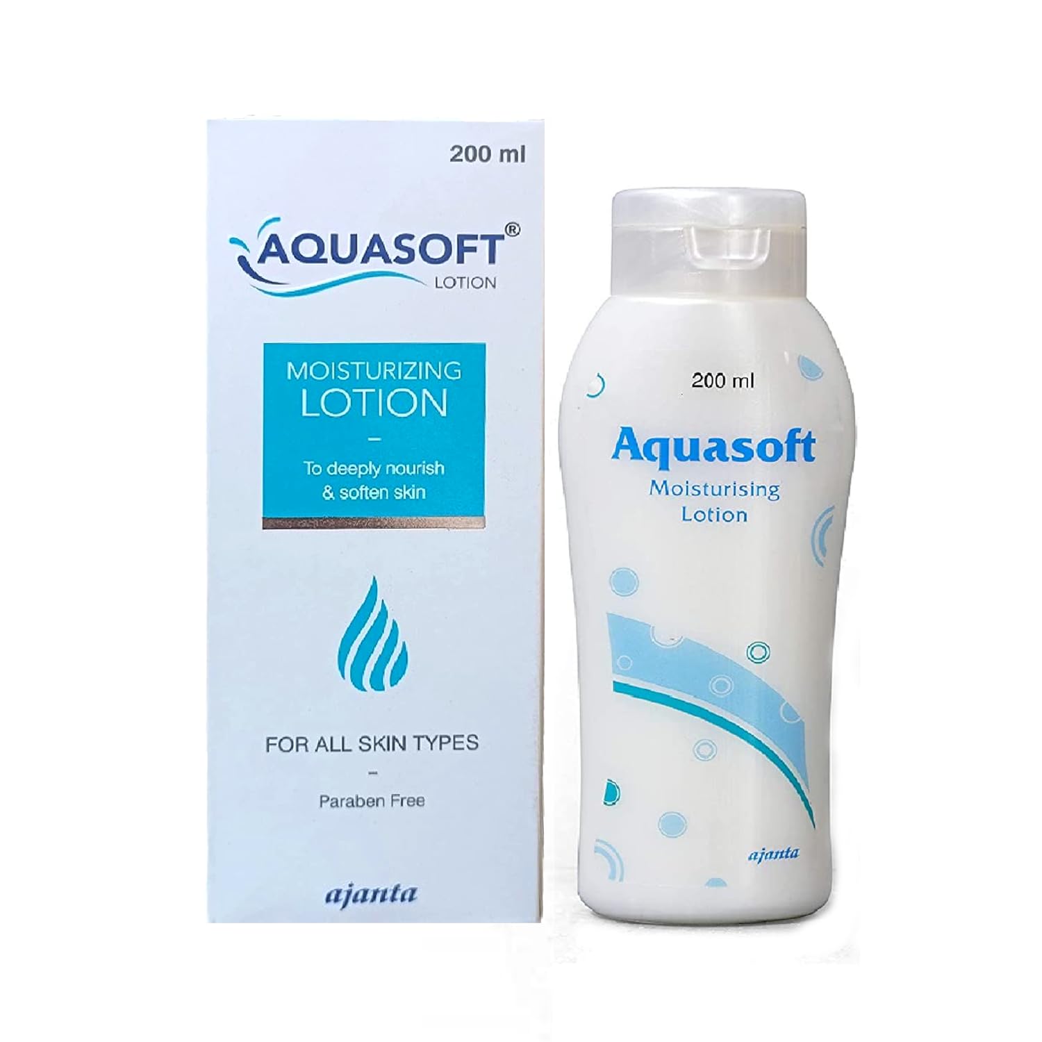 Aquasoft Moisturising Lotion | Nourishes & Softens the Skin | Paraben-Free 200ml