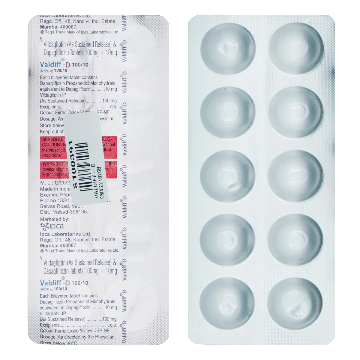 Valdiff D 10mg/100mg Tablet SR