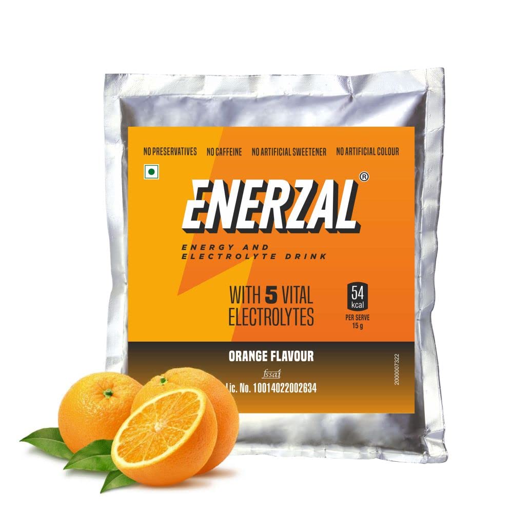 Enerzal Enerzal Energy & Electrolyte Drink with 5 Vital Electrolytes | For Stomach Care | Flavour Powder Orange 1kg