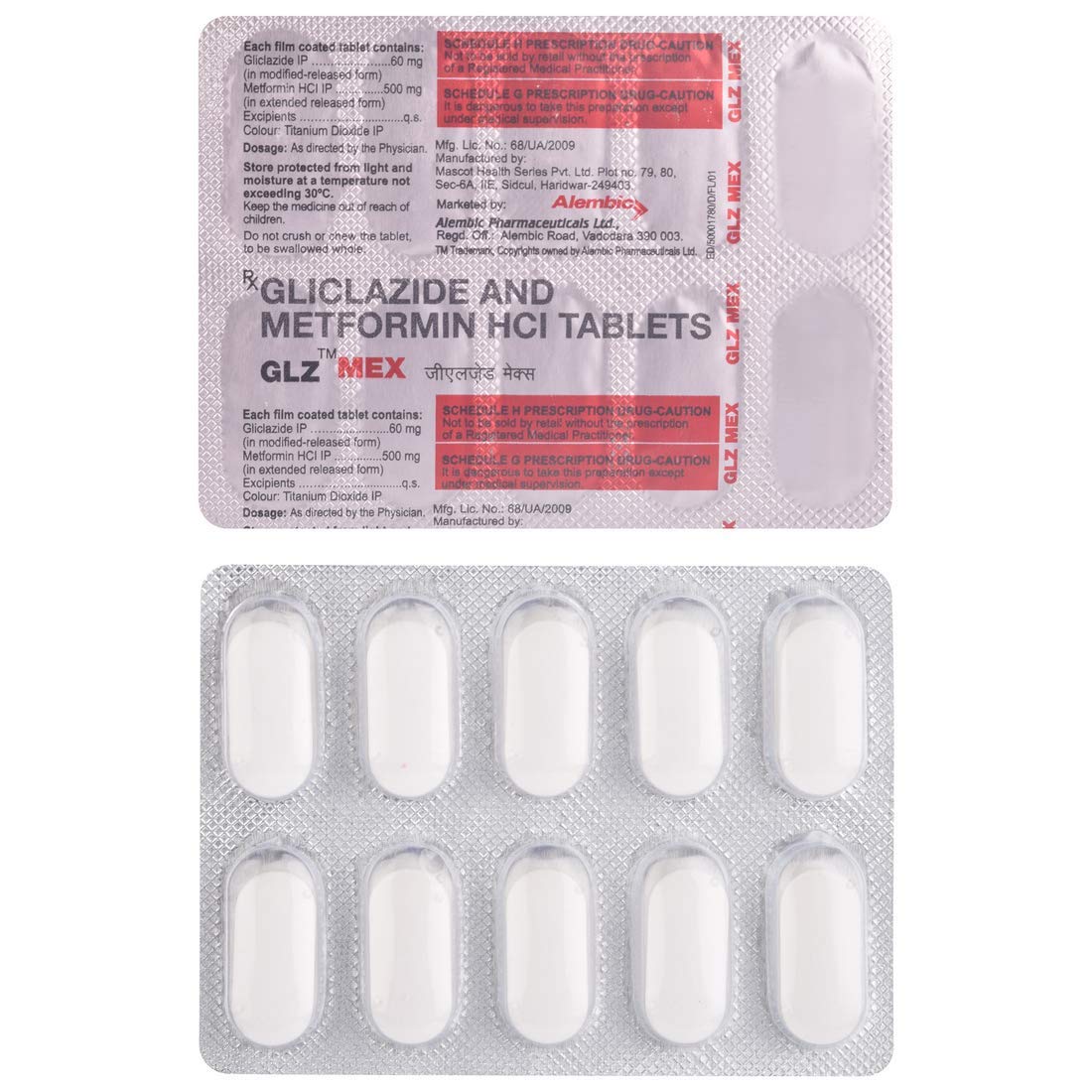 GLZ MEX 60mg/500mg Tablet