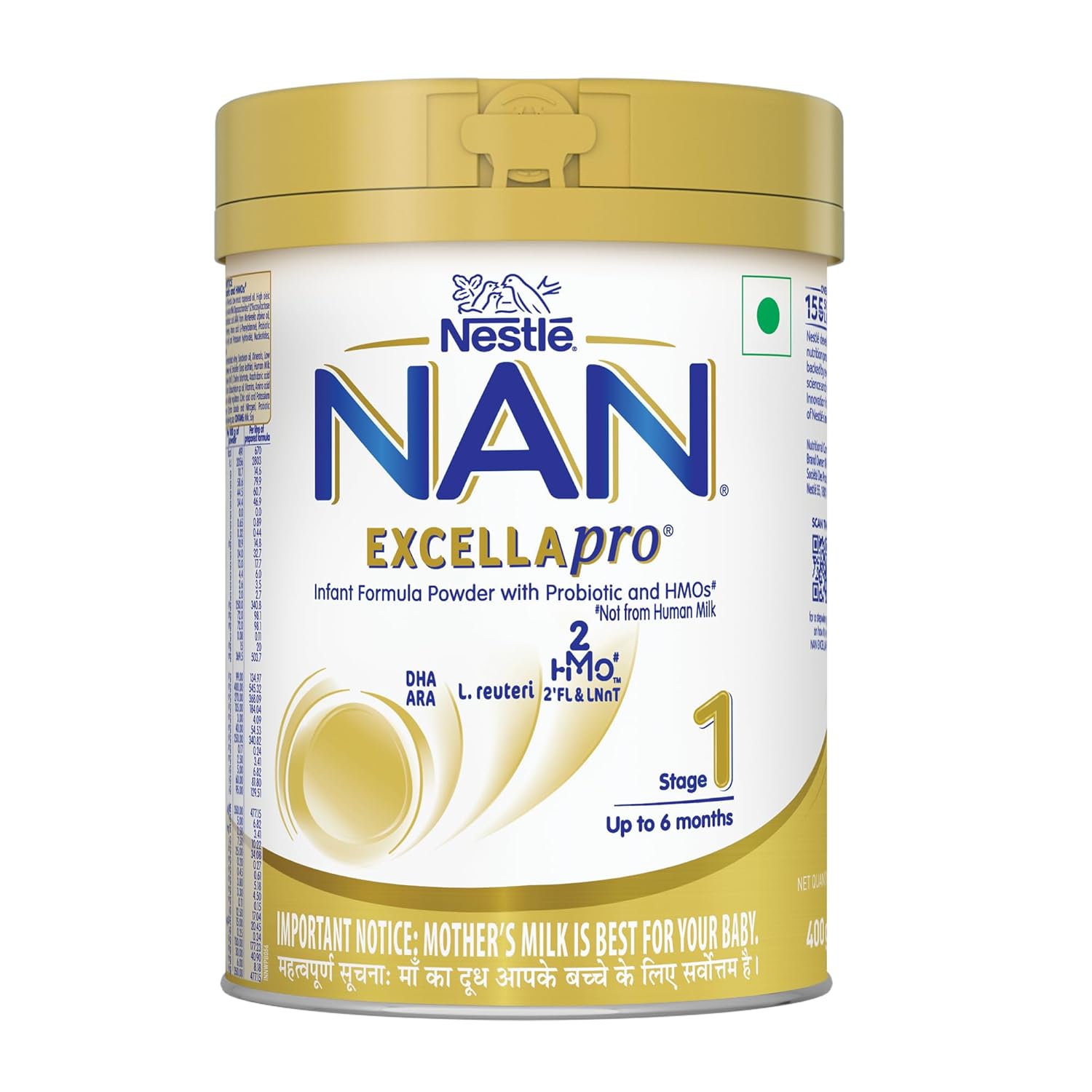 Nestle Nan Excella Pro 1 Infant Formula | With Probiotics, DHA, ARA & HMOs | Powder