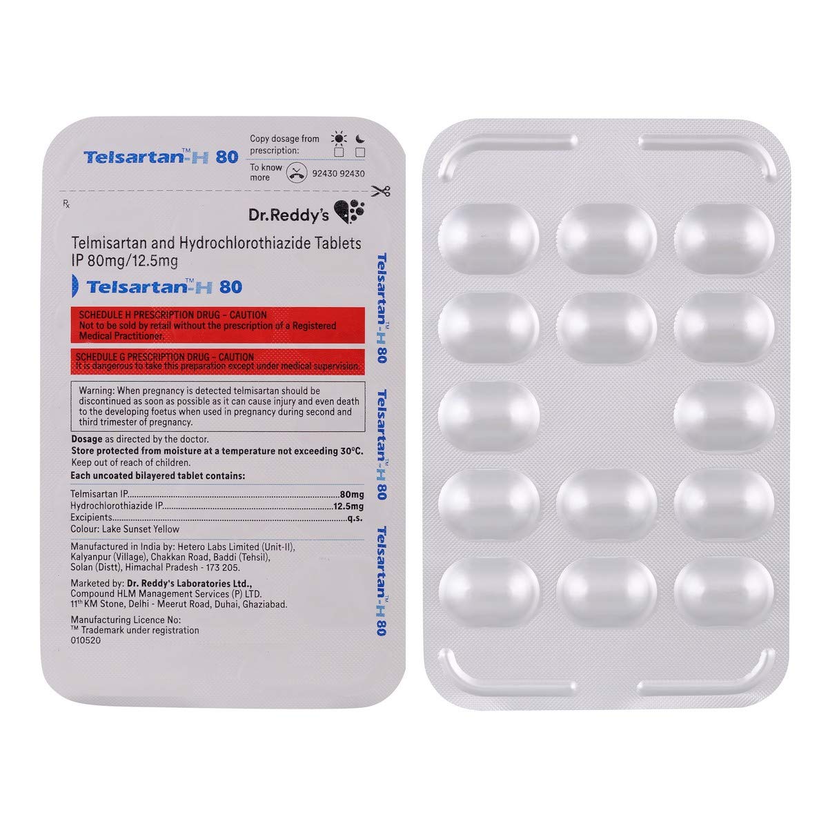 Telsartan H 80 Tablet