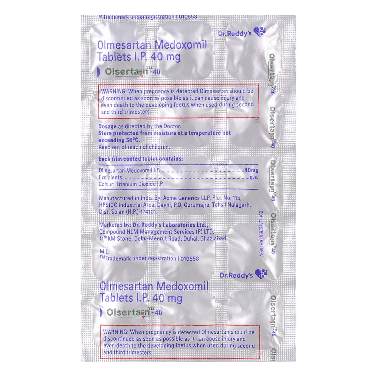 Olsertain 40 Tablet