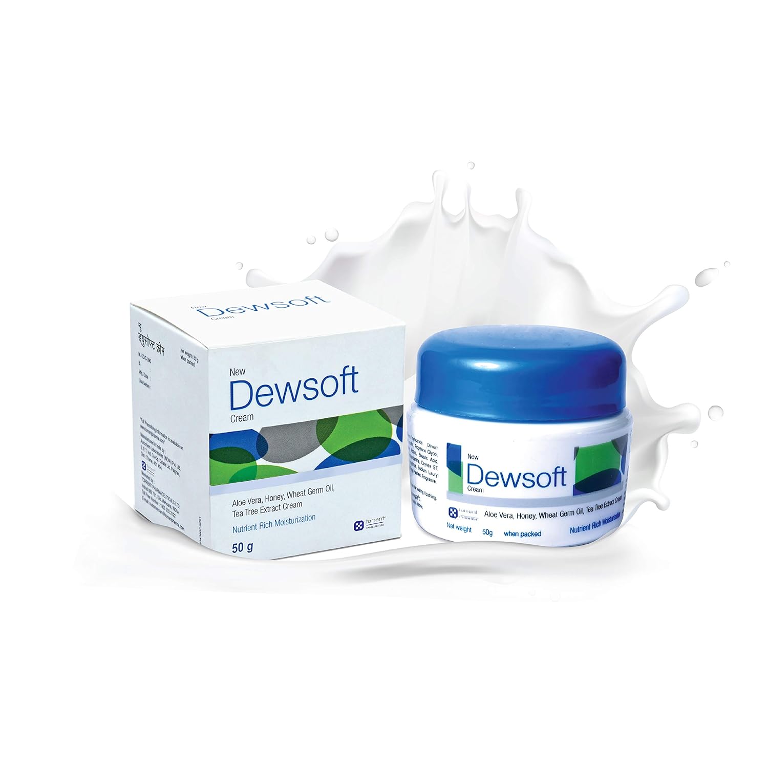 New Dewsoft Nutrient Rich Moisturiser Cream | With Aloe Vera, Honey & Tea Tree Extract 50gm