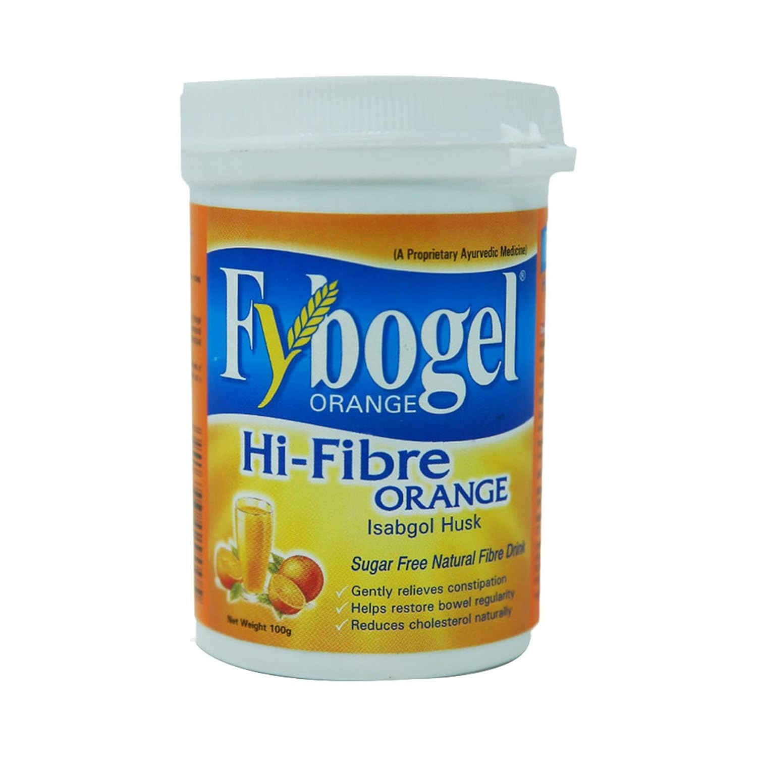 Fybogel Hi-Fibre Isabgol Husk Sugar-Free Powder | Eases Constipation | Flavour Orange