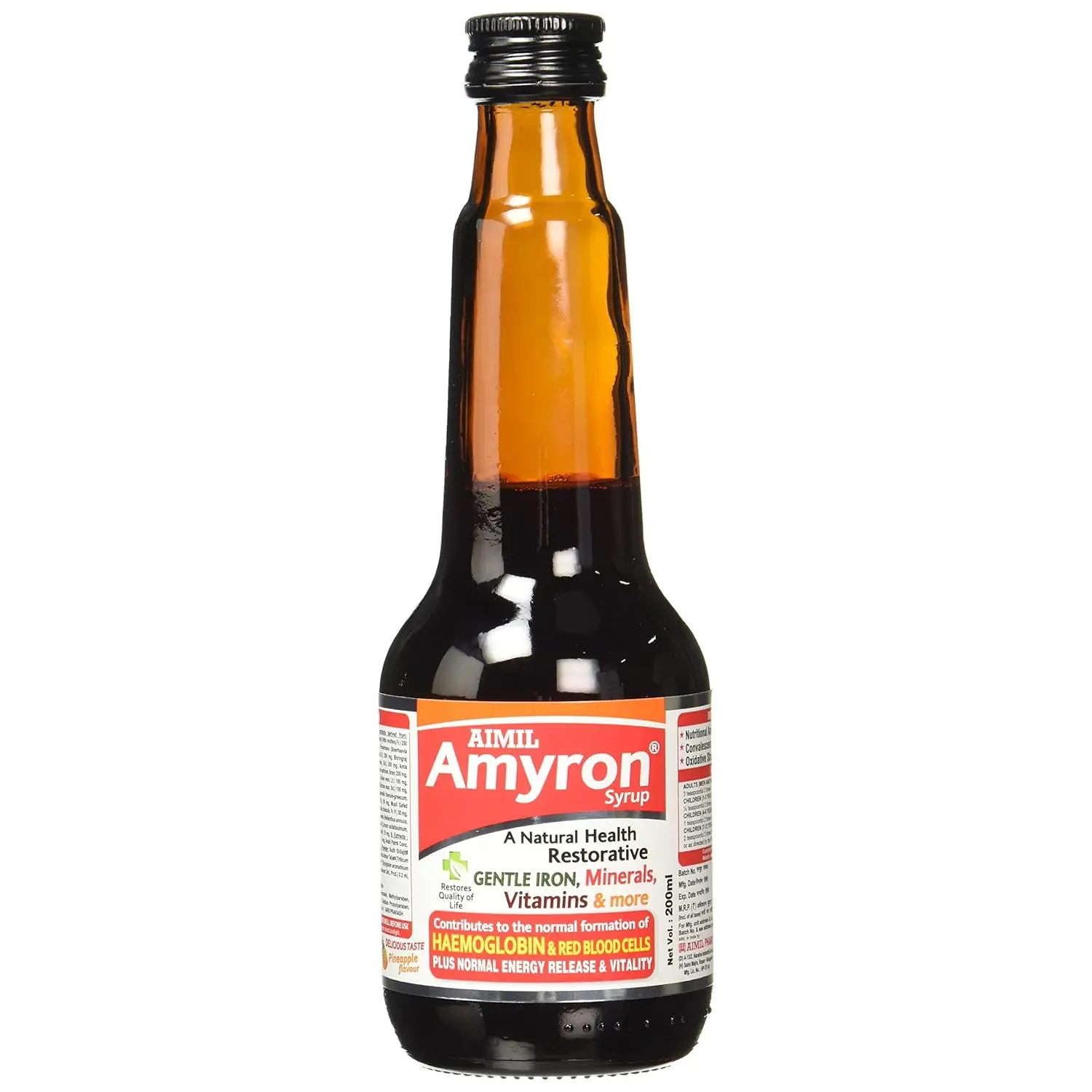 Aimil Amyron Syrup | Promotes Haemoglobin Formation, Reduces Tiredness & Fatigue