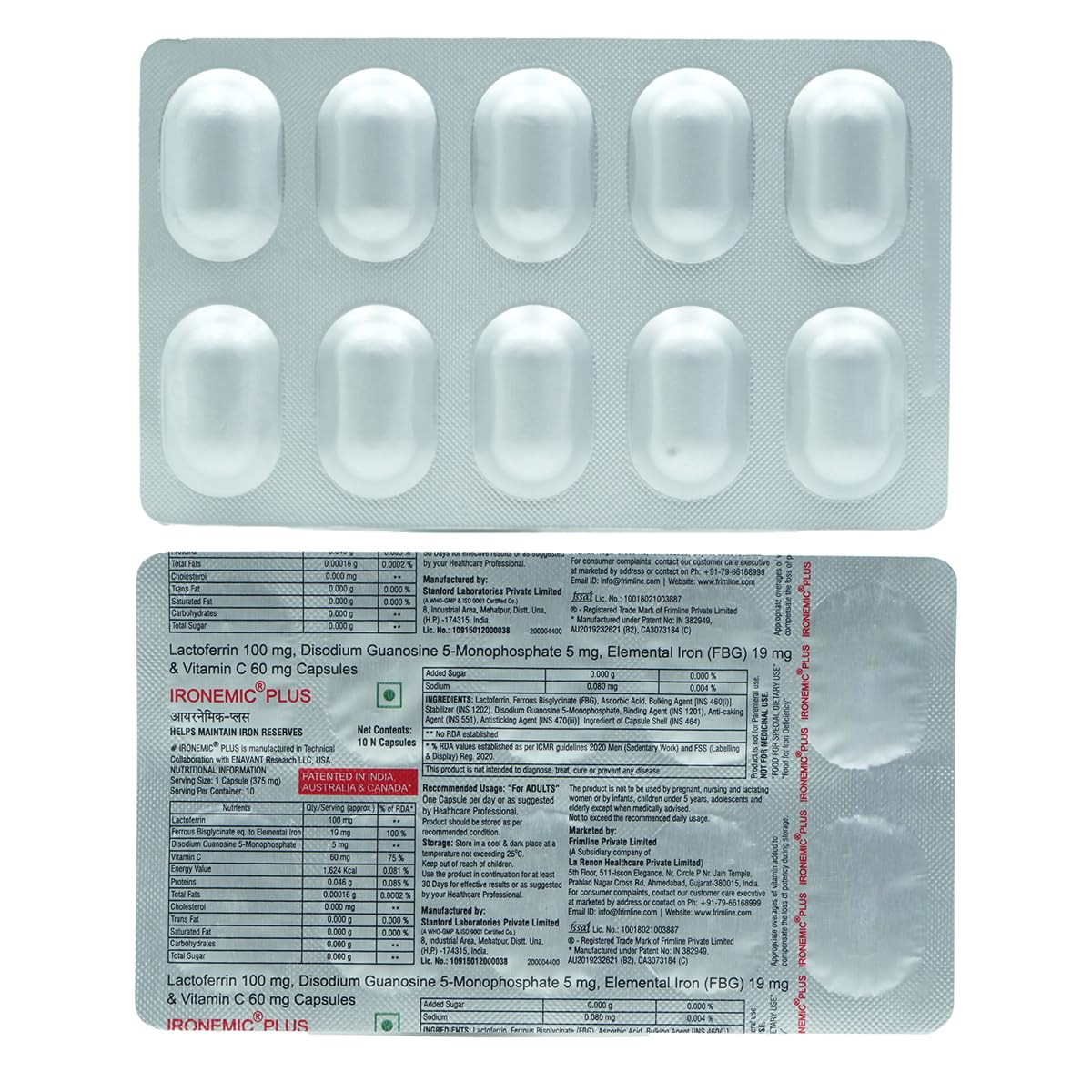 Ironemic Plus Capsule 10's