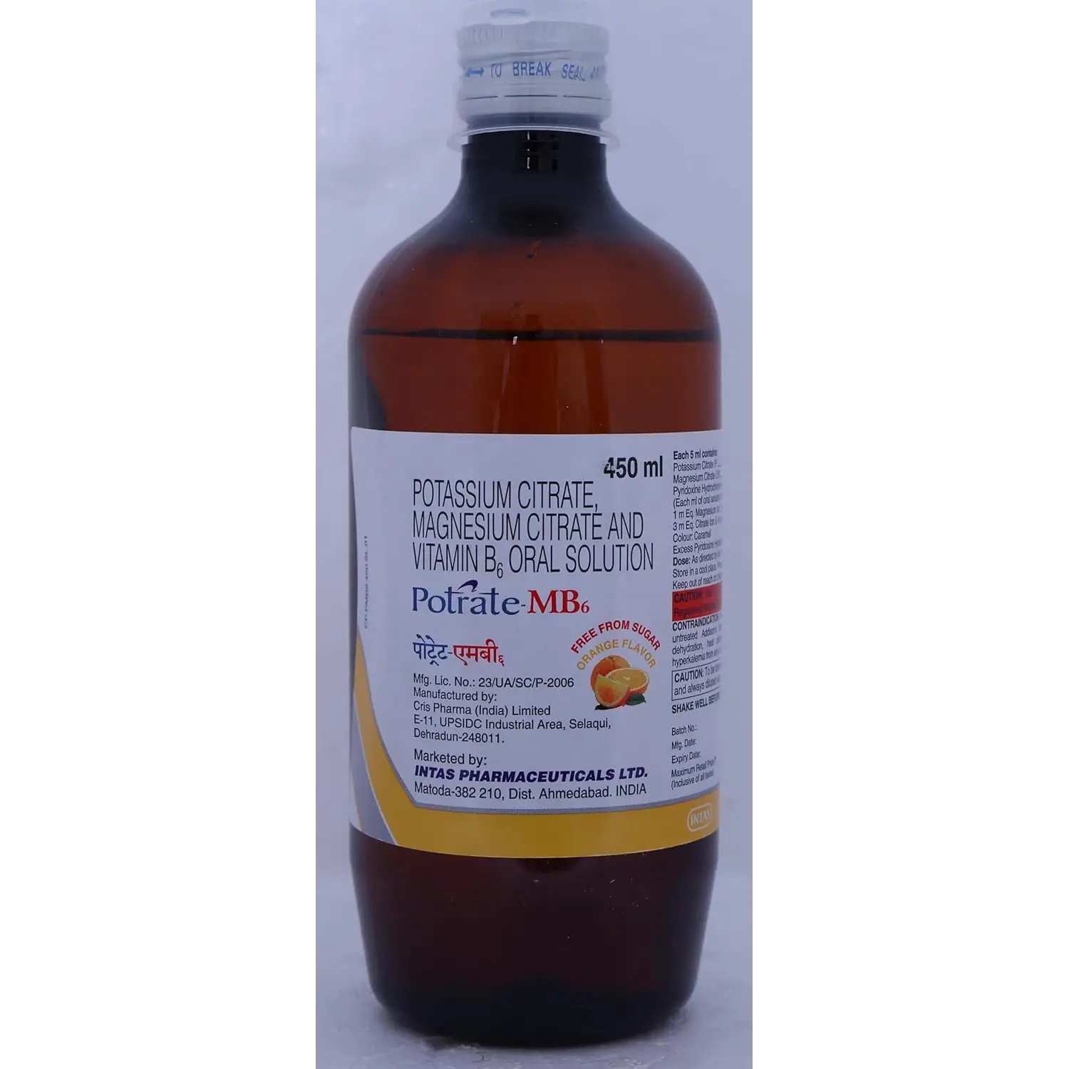 Potrate-MB6 Oral Solution Orange 450ml