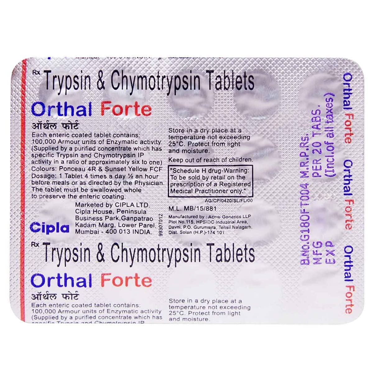 Orthal Forte Tablet