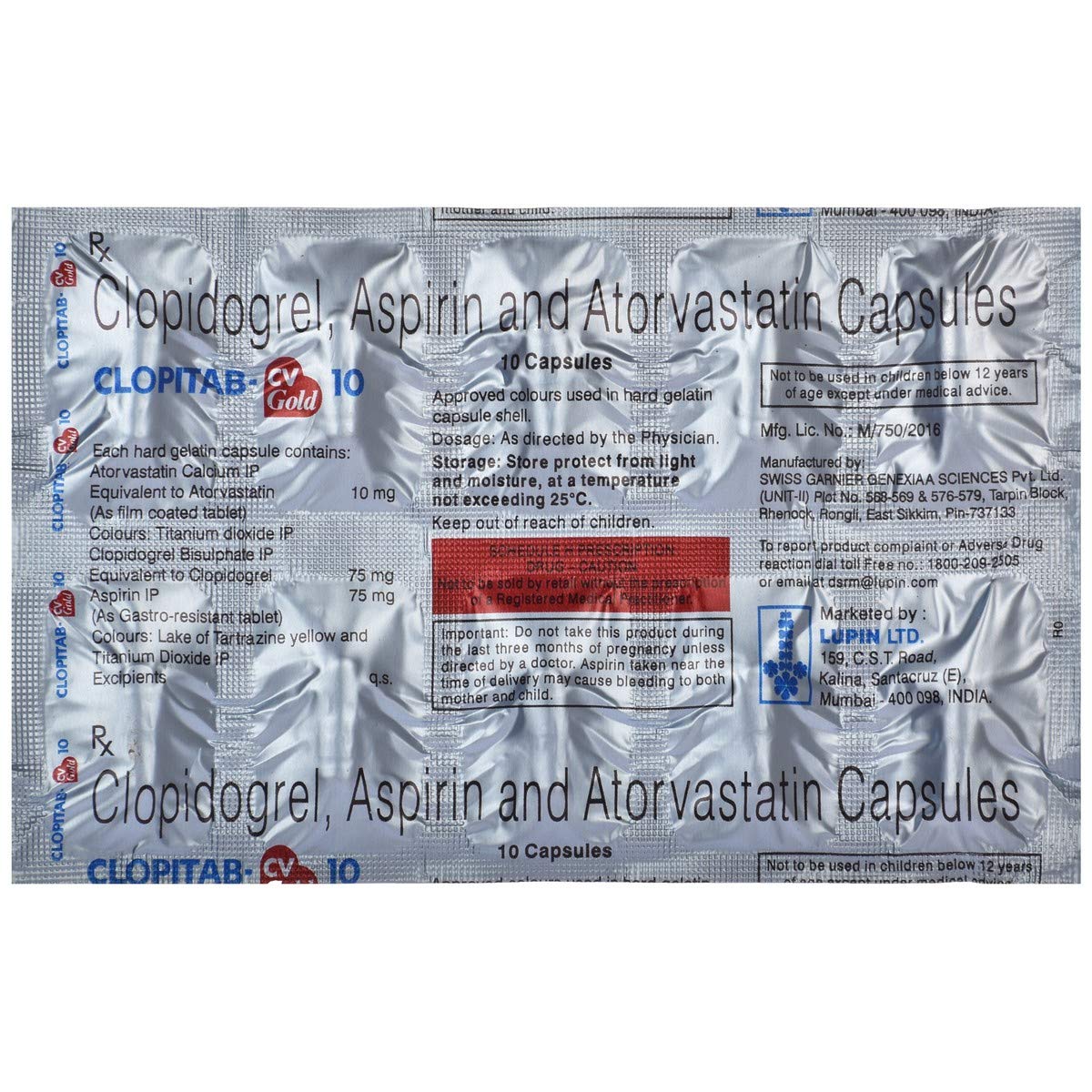 Clopitab-CV Gold 10 Capsule